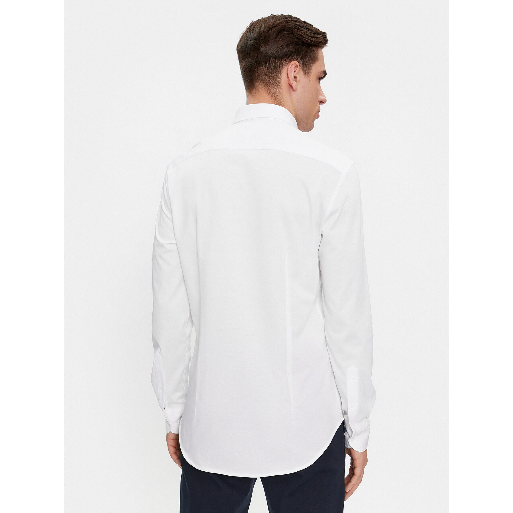 Tommy Hilfiger Риза Cl Knitted Solid Sf Shirt MW0MW34247 Бял Slim Fit - Pepit.bg
