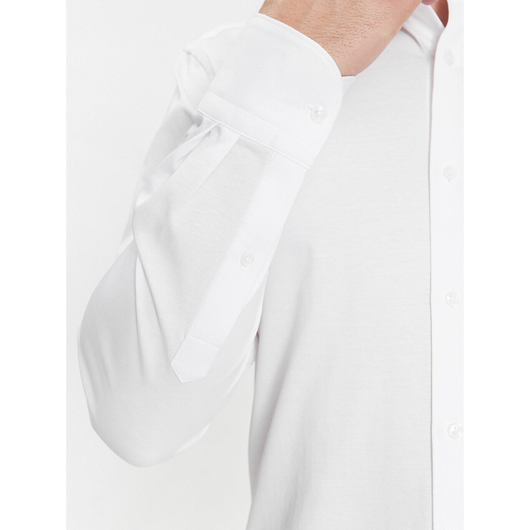 Tommy Hilfiger Риза Cl Knitted Solid Sf Shirt MW0MW34247 Бял Slim Fit - Pepit.bg