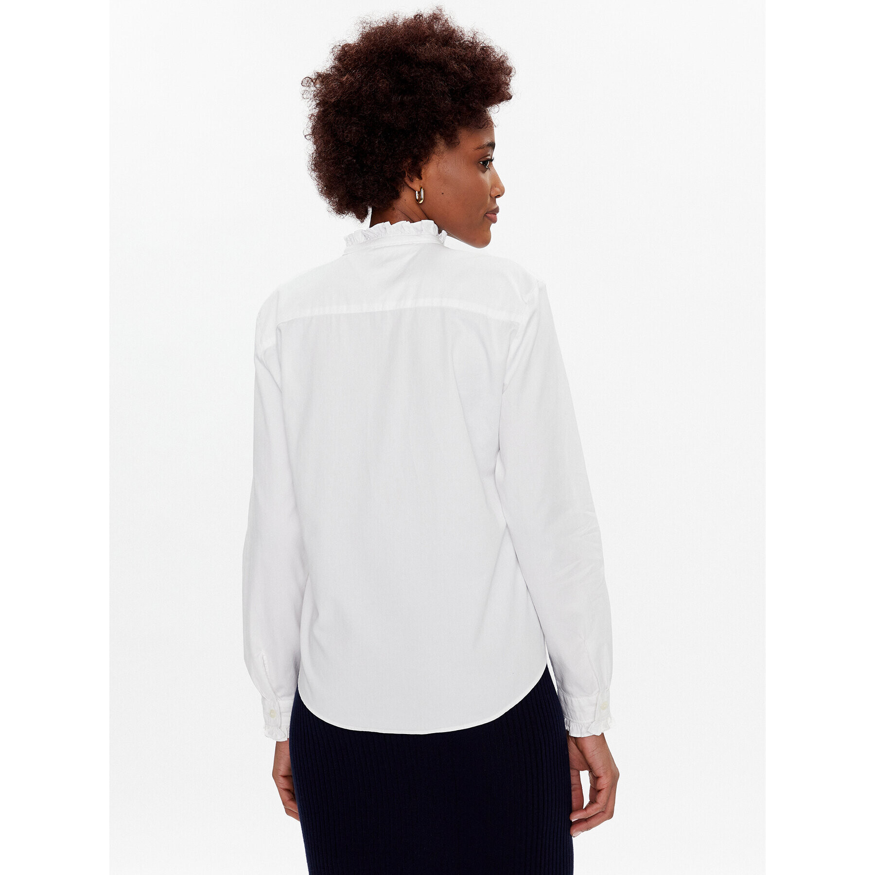 Tommy Hilfiger Риза Co 2-Tone WW0WW37135 Бял Regular Fit - Pepit.bg