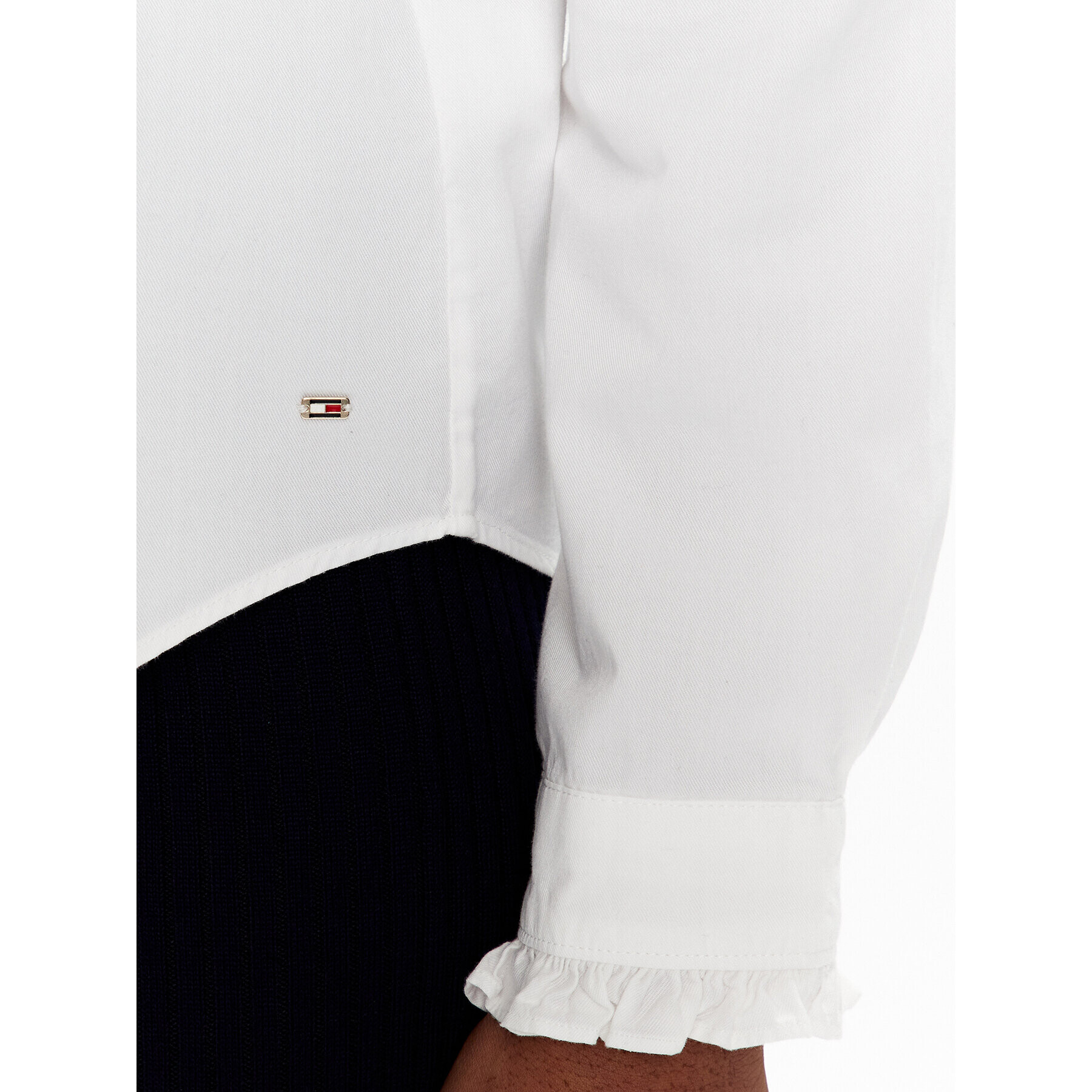 Tommy Hilfiger Риза Co 2-Tone WW0WW37135 Бял Regular Fit - Pepit.bg