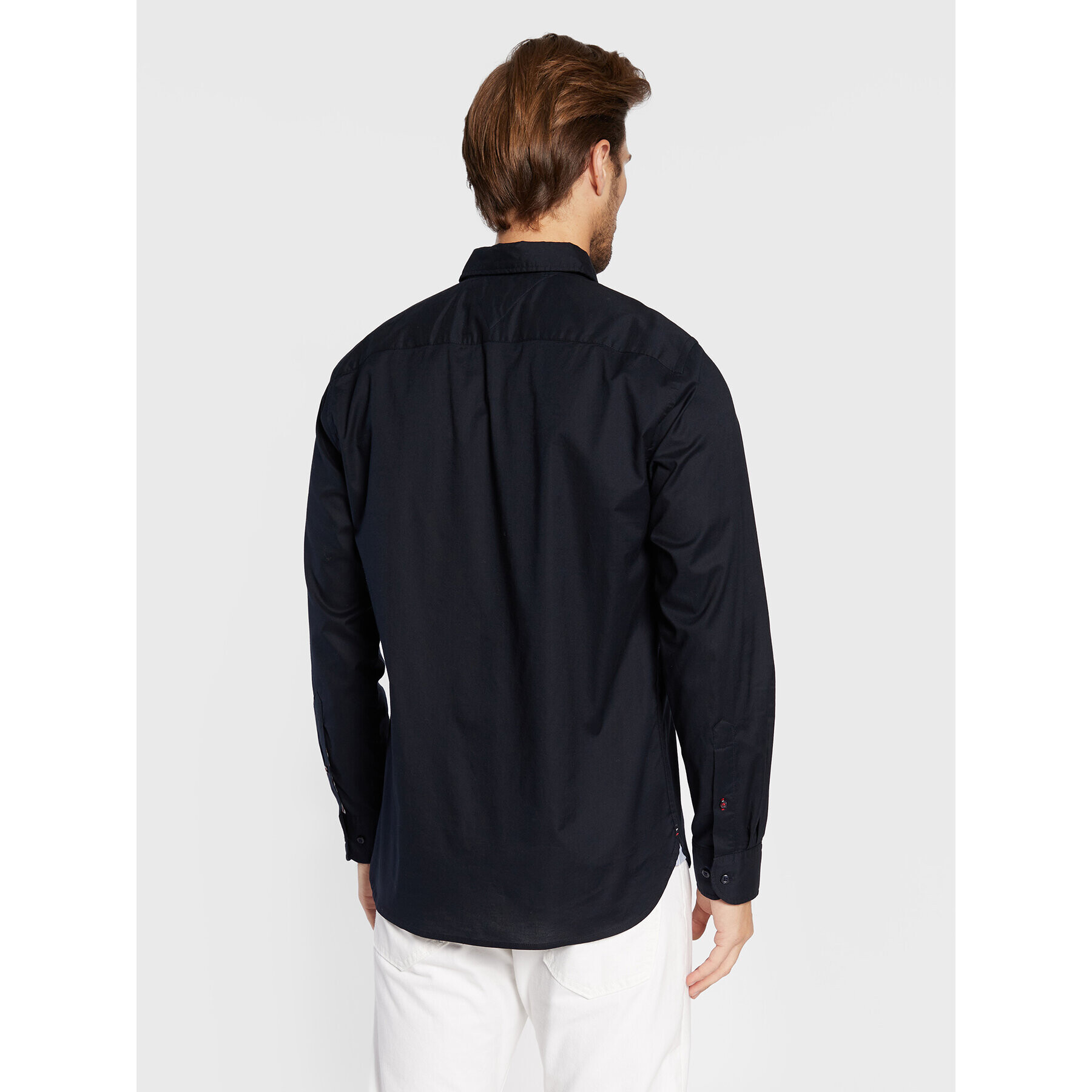 Tommy Hilfiger Риза Core Flex Poplin MW0MW25035 Тъмносин Regular Fit - Pepit.bg