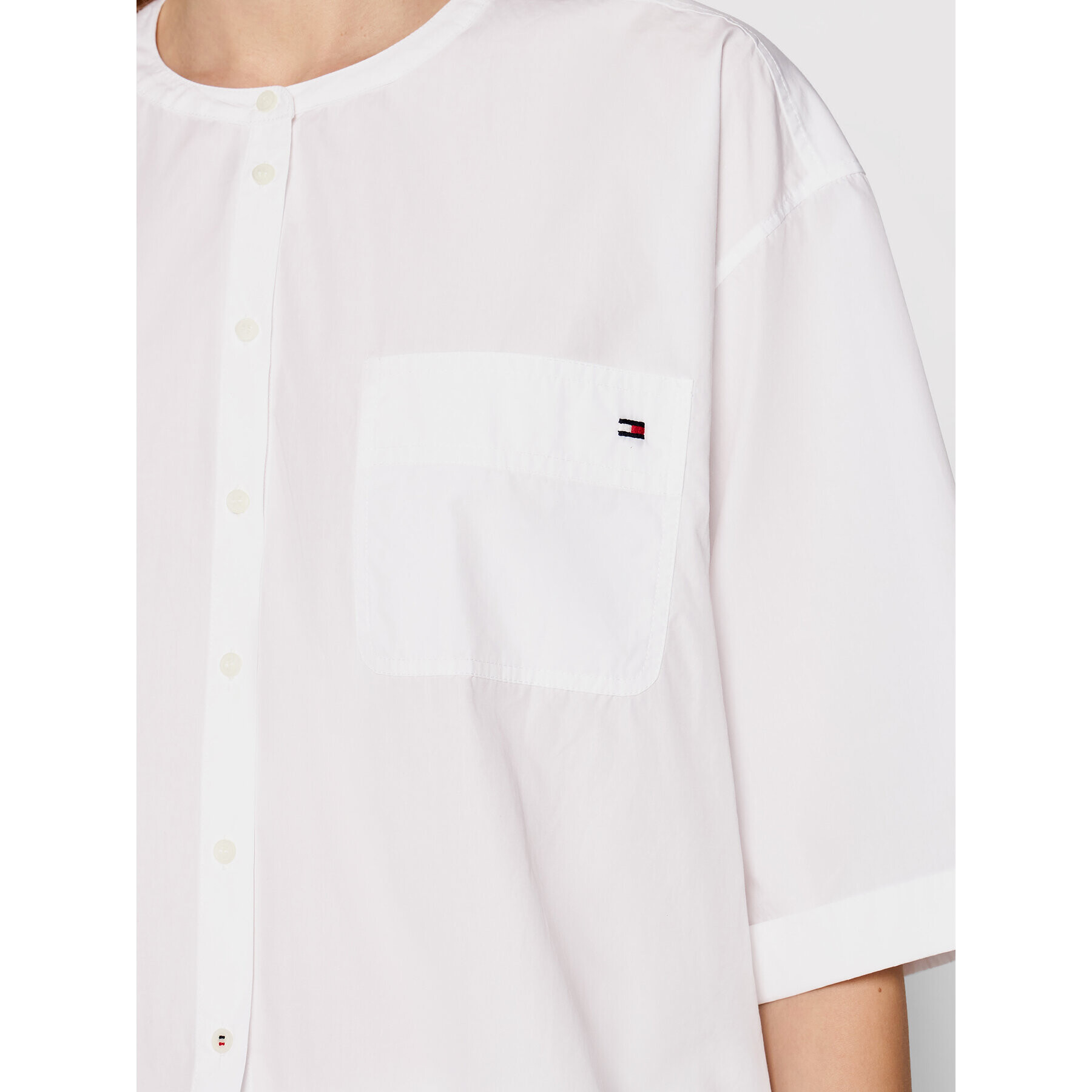 Tommy Hilfiger Риза Crisp Poplin WW0WW30287 Бял Relaxed Fit - Pepit.bg