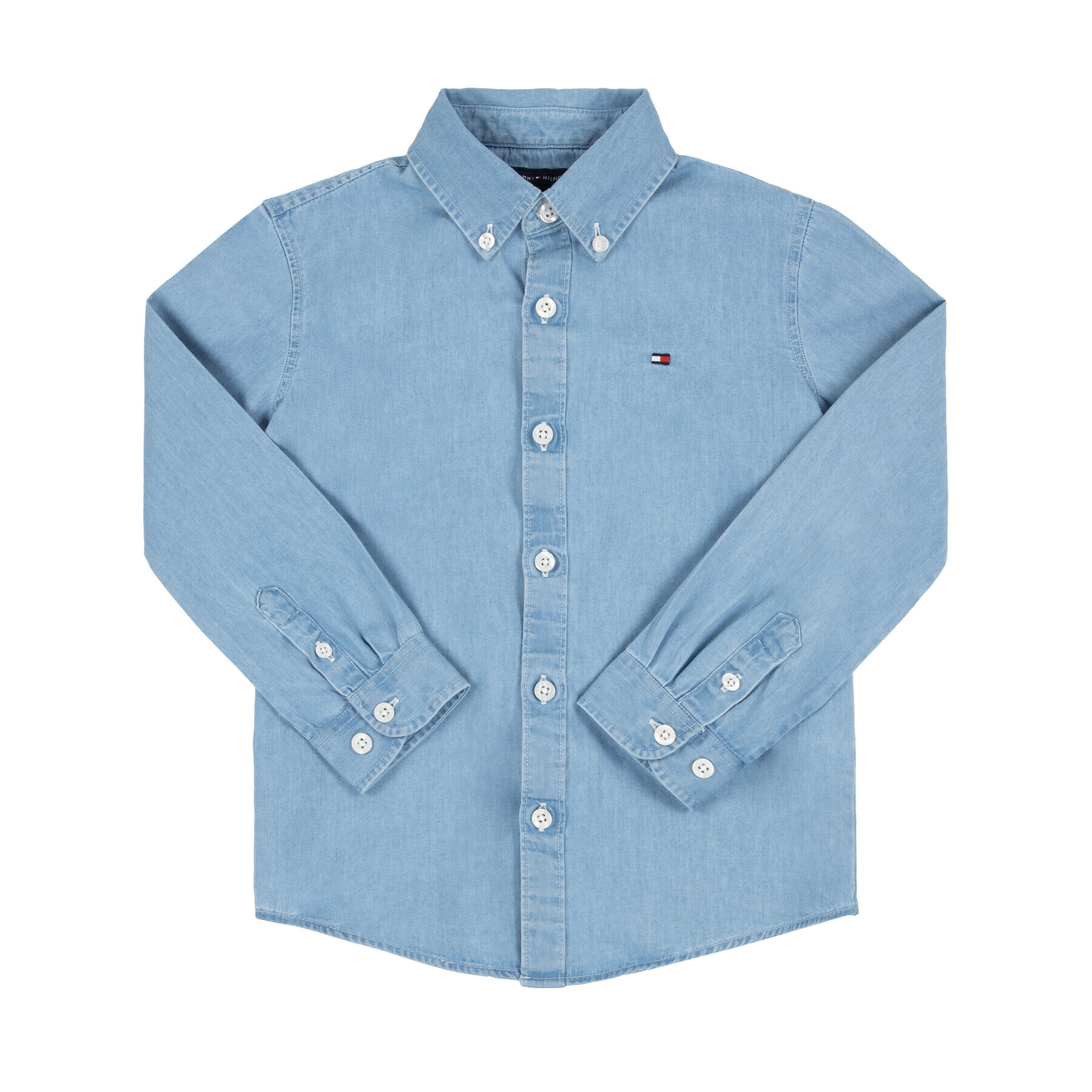 Tommy Hilfiger Риза Denim KB0KB05449 D Син Regular Fit - Pepit.bg