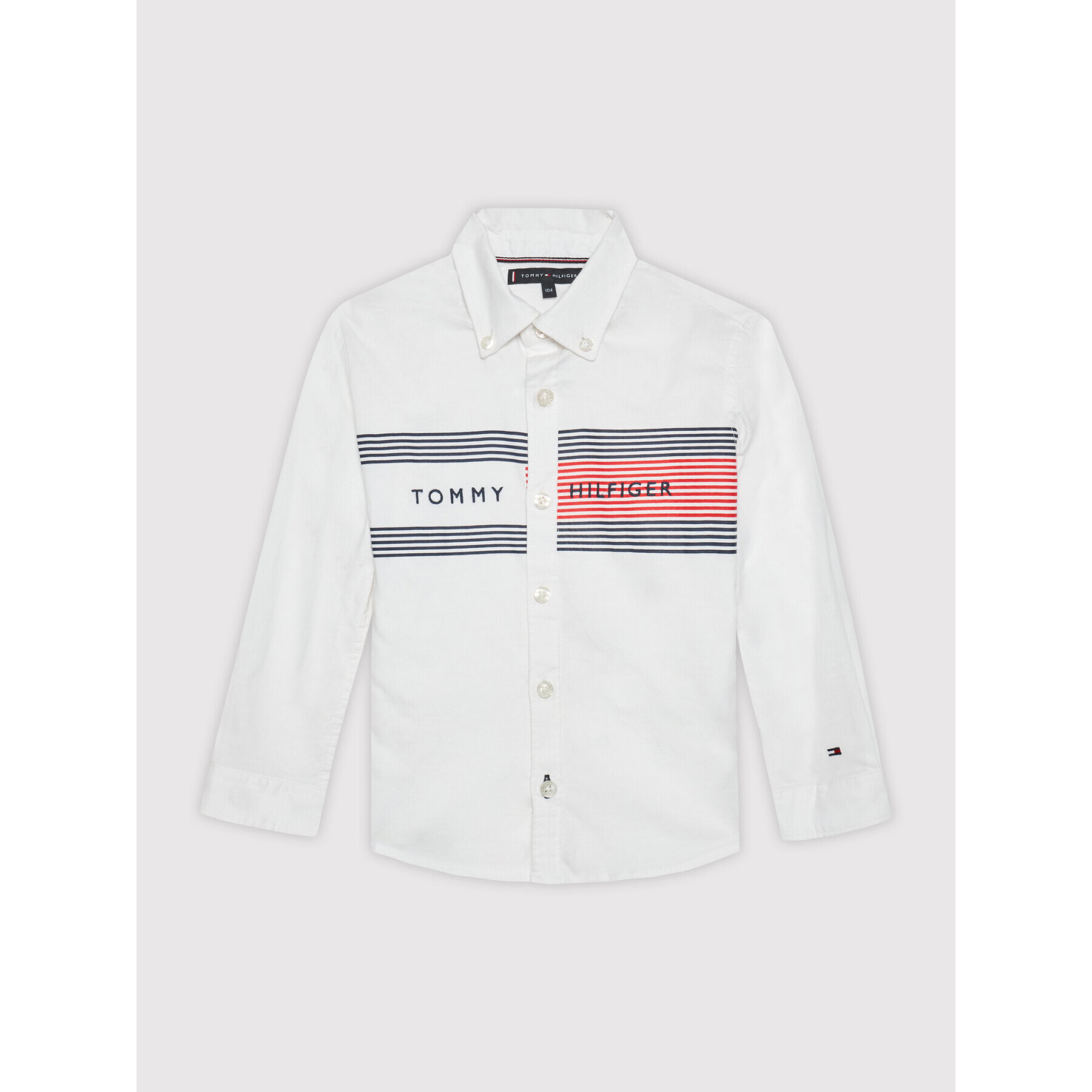 Tommy Hilfiger Риза Detail Oxford KB0KB06943 M Бял Regular Fit - Pepit.bg