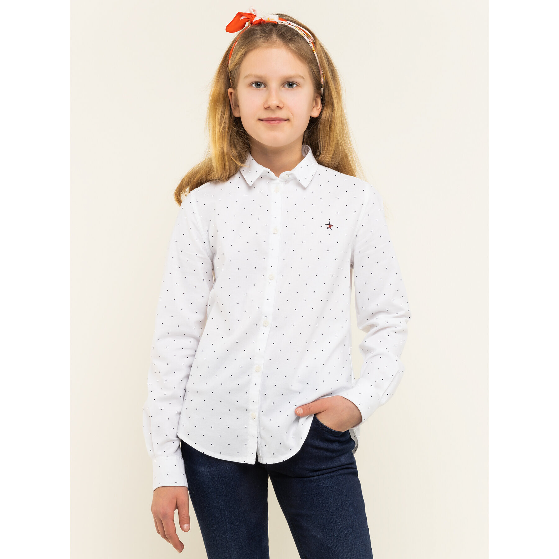 Tommy Hilfiger Риза Essential Oxford Shirt KG0KG04455 D Бял Regular Fit - Pepit.bg