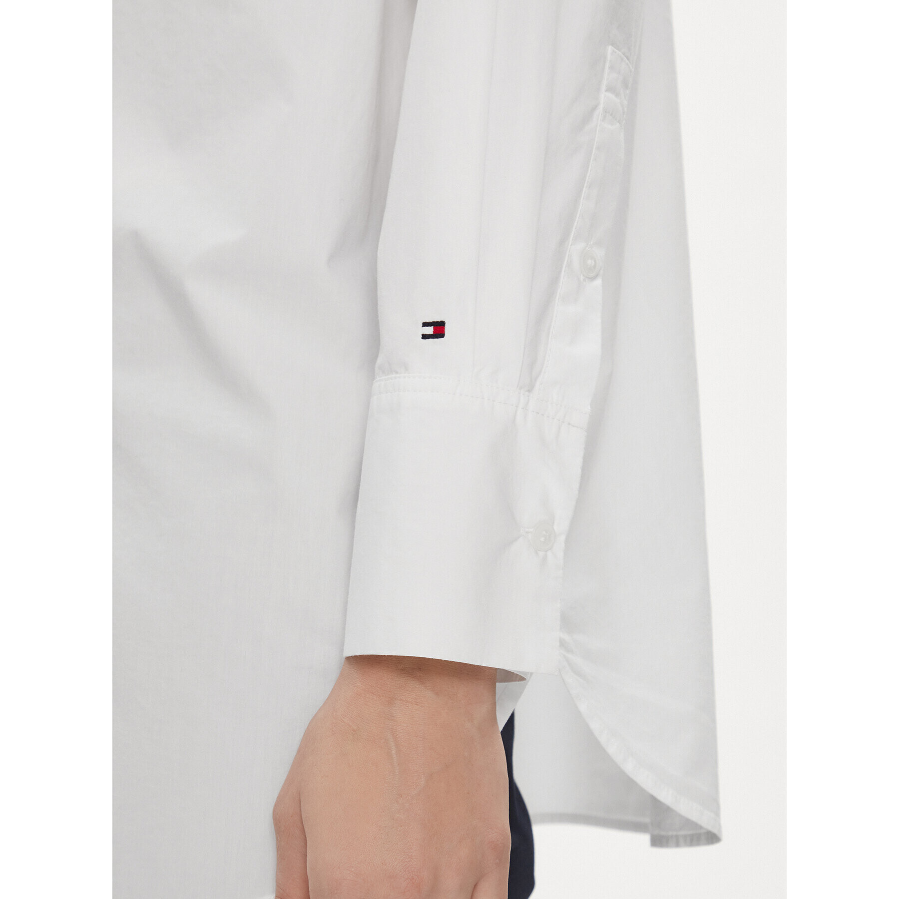Tommy Hilfiger Риза Essential WW0WW40540 Бял Loose Fit - Pepit.bg