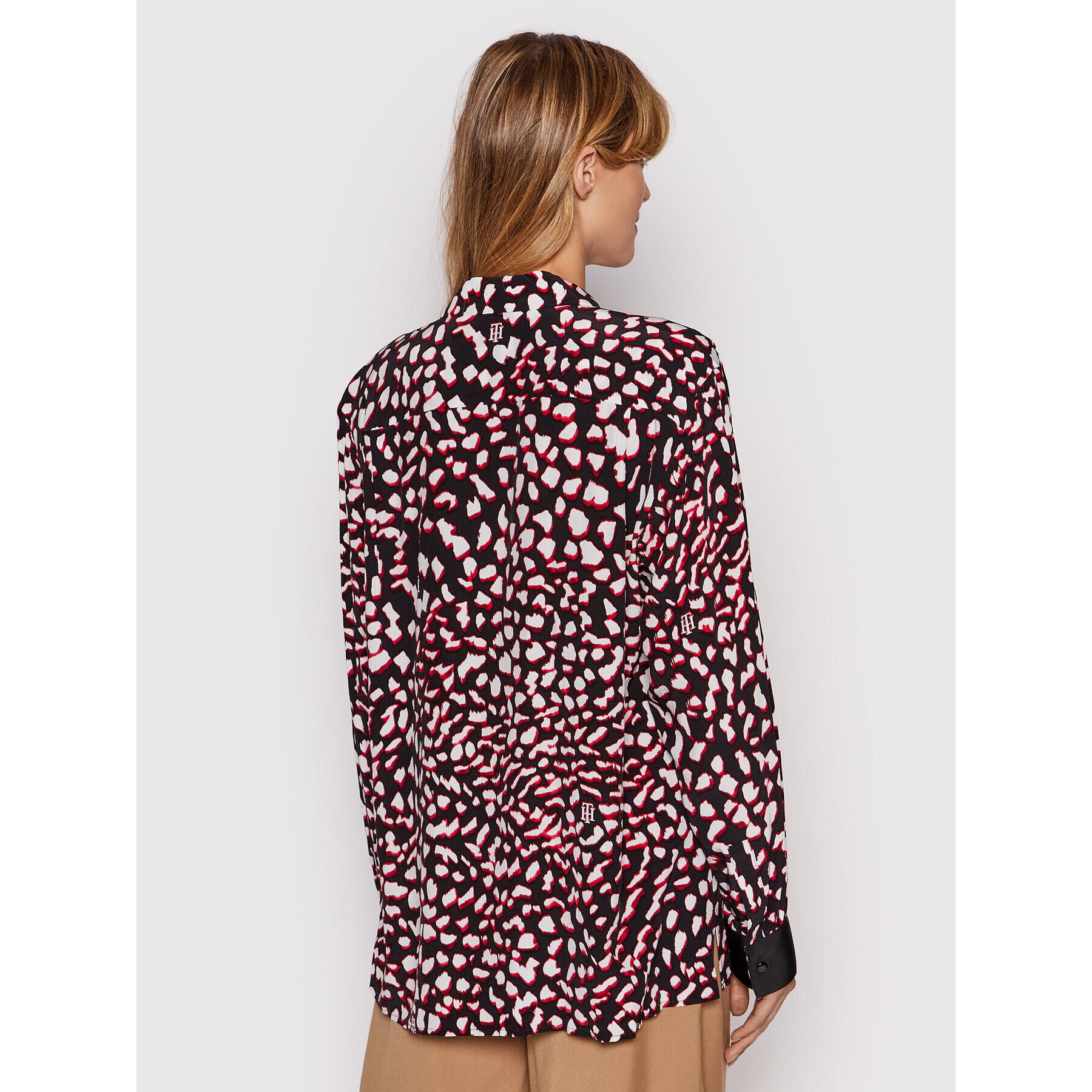 Tommy Hilfiger Риза Fleur WW0WW32686 Черен Relaxed Fit - Pepit.bg