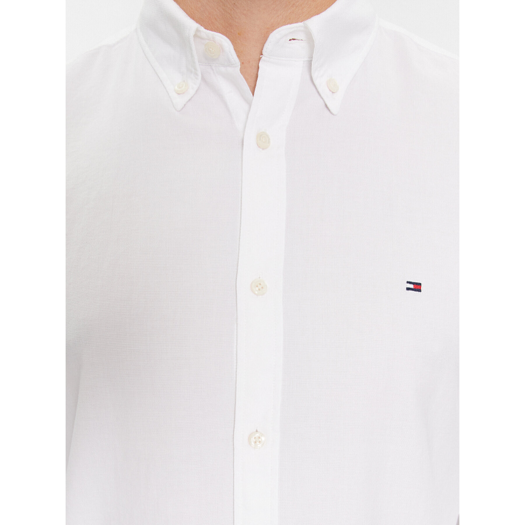 Tommy Hilfiger Риза Flex Dobby Sf Shirt MW0MW33782 Бял Regular Fit - Pepit.bg