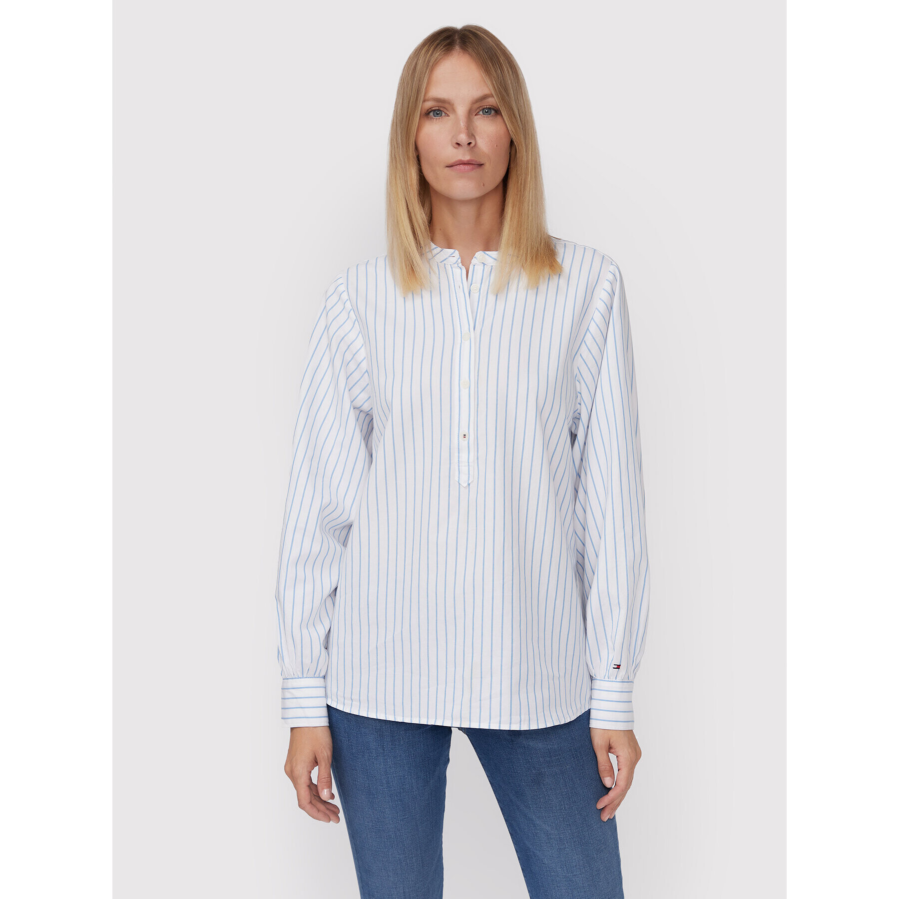 Tommy Hilfiger Риза Henley WW0WW34608 Син Relaxed Fit - Pepit.bg