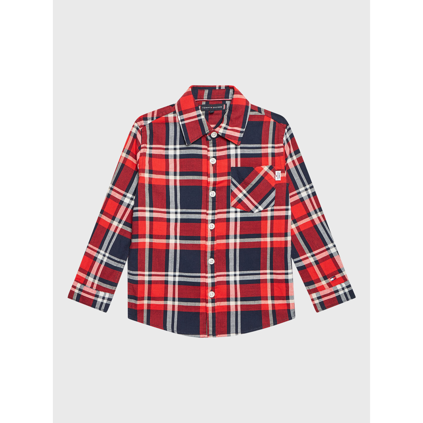 Tommy Hilfiger Риза Herringbone KB0KB07512 Червен Regular Fit - Pepit.bg