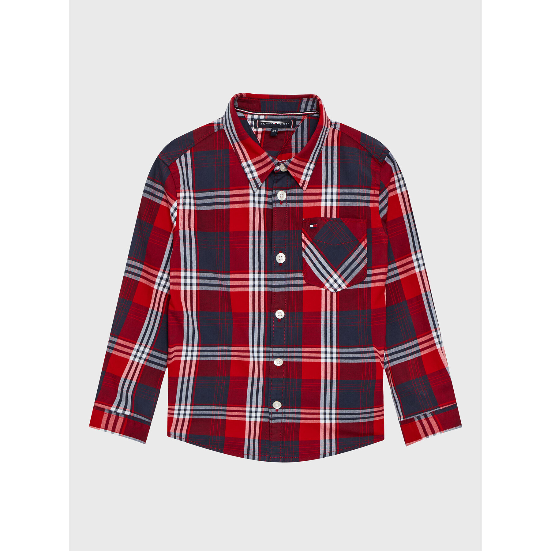 Tommy Hilfiger Риза KB0KB07856 D Червен Regular Fit - Pepit.bg