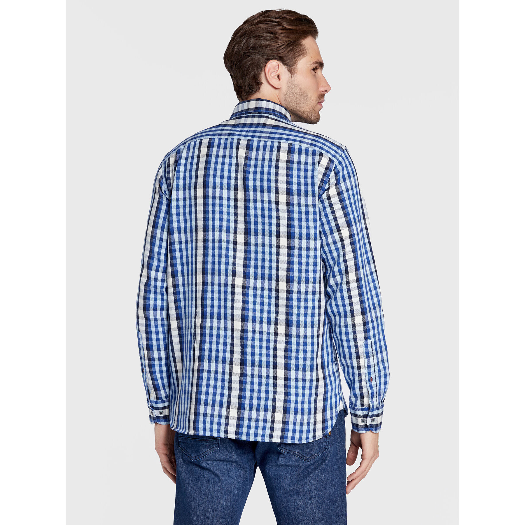 Tommy Hilfiger Риза Midscale Flannel MW0MW28348 Син Regular Fit - Pepit.bg