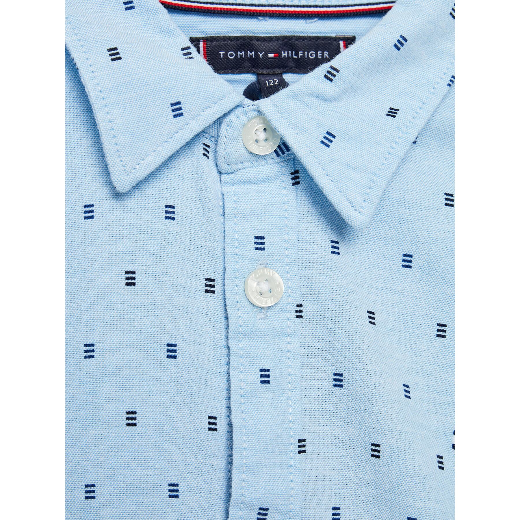 Tommy Hilfiger Риза Mini Print Stretch Oxford KB0KB08009 D Син Regular Fit - Pepit.bg