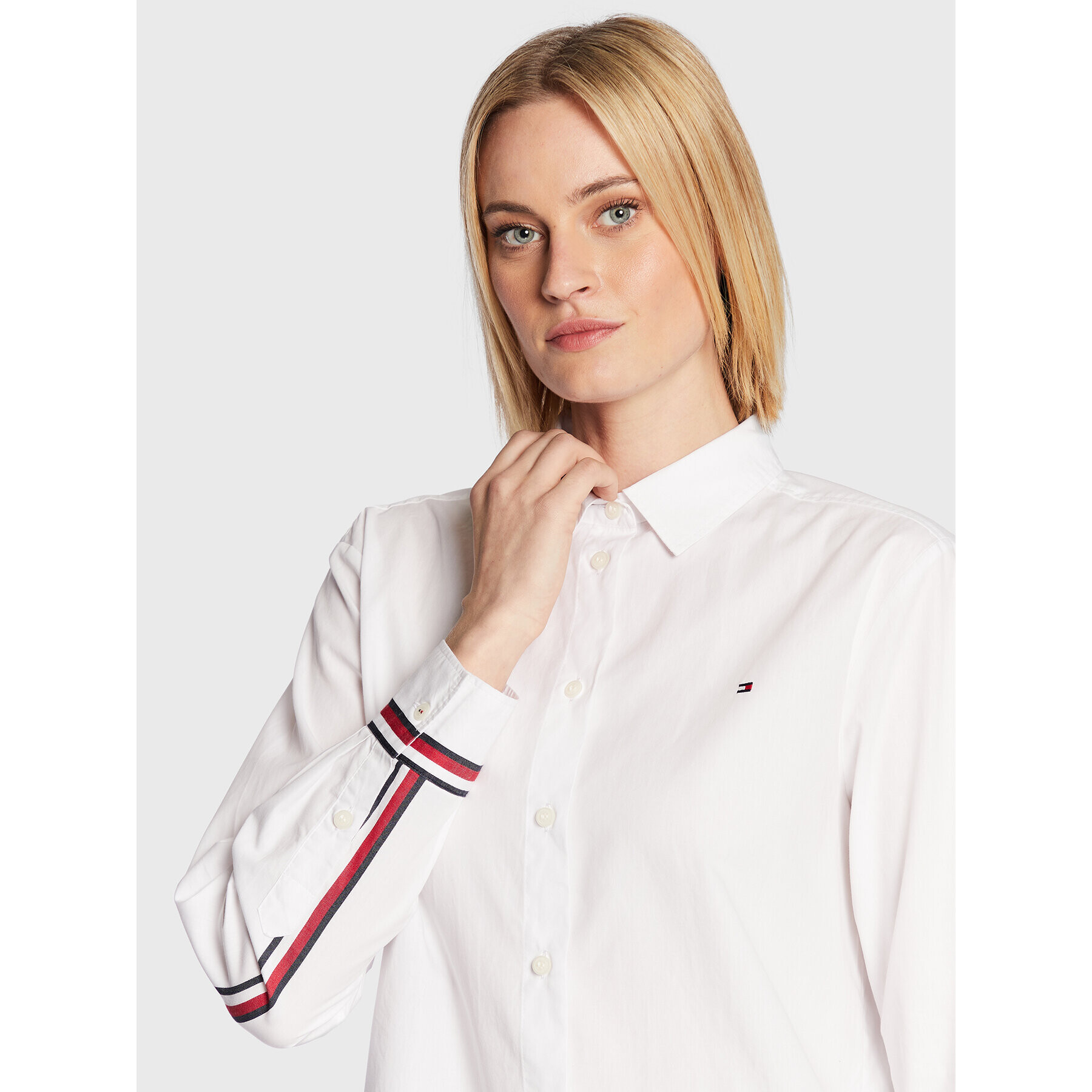 Tommy Hilfiger Риза Monica WW0WW34453 Бял Relaxed Fit - Pepit.bg