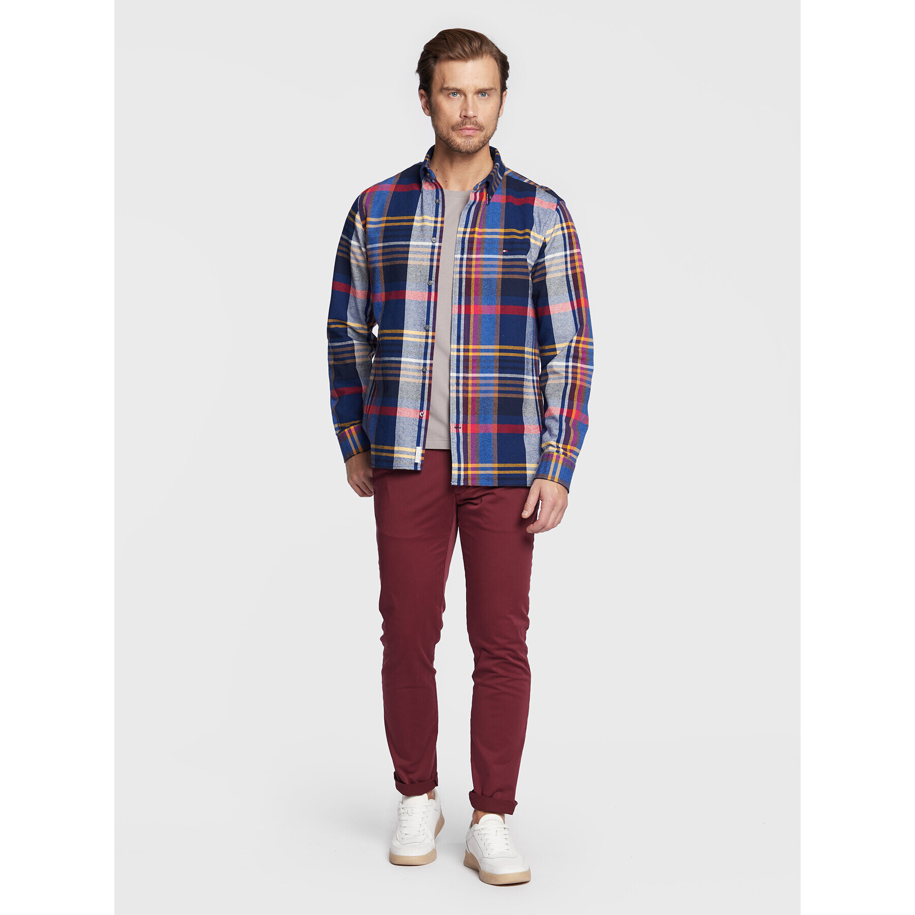 Tommy Hilfiger Риза Multi Check MW0MW28354 Цветен Regular Fit - Pepit.bg