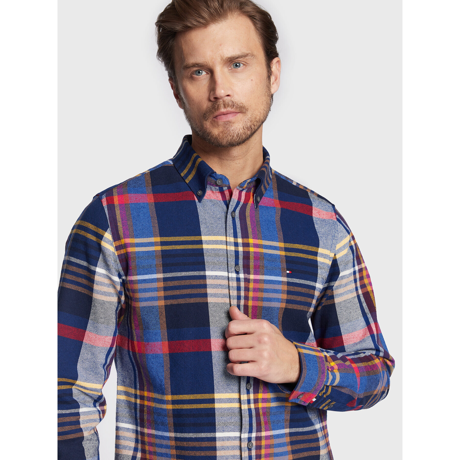 Tommy Hilfiger Риза Multi Check MW0MW28354 Цветен Regular Fit - Pepit.bg