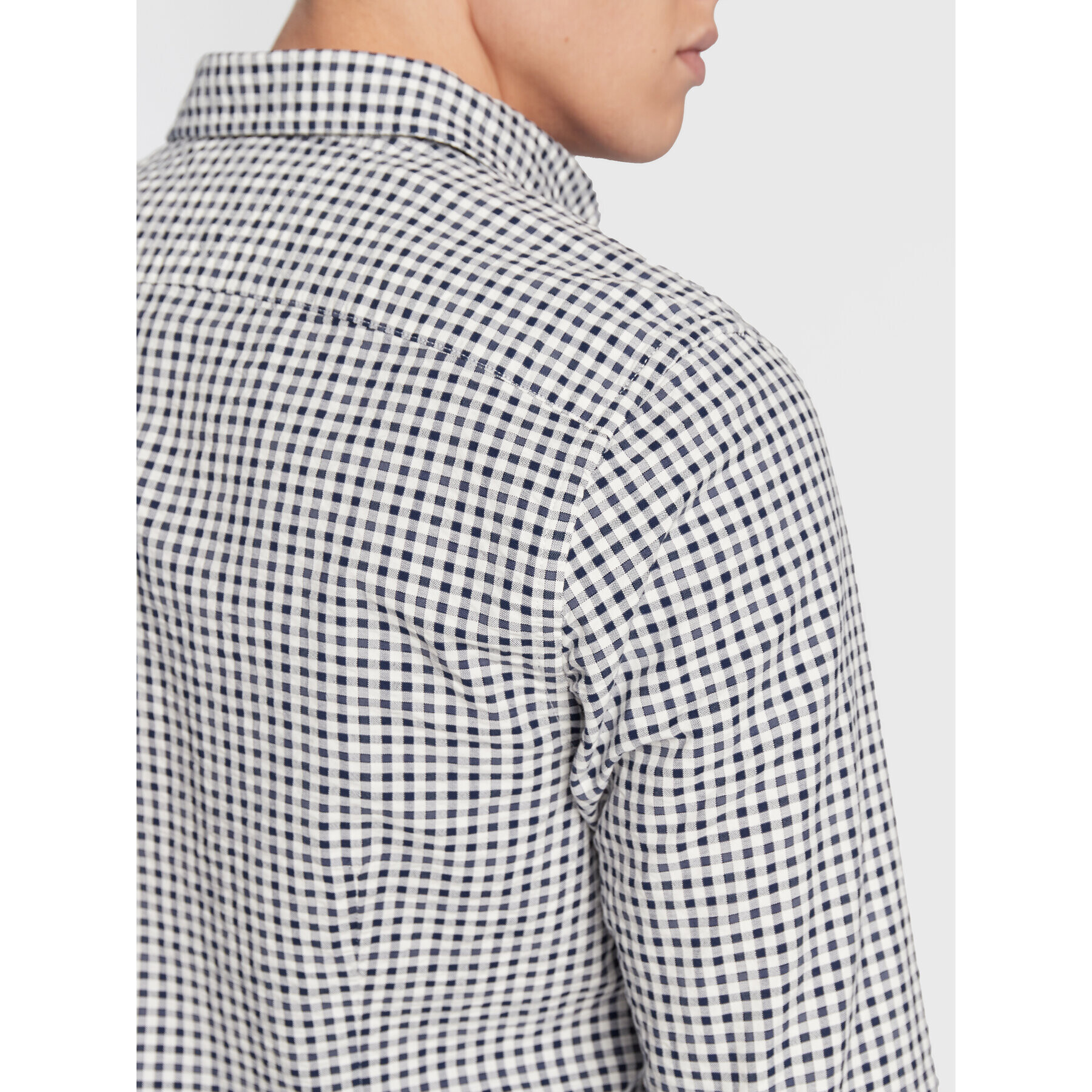 Tommy Hilfiger Риза Multi Gingham MW0MW28326 Бял Slim Fit - Pepit.bg