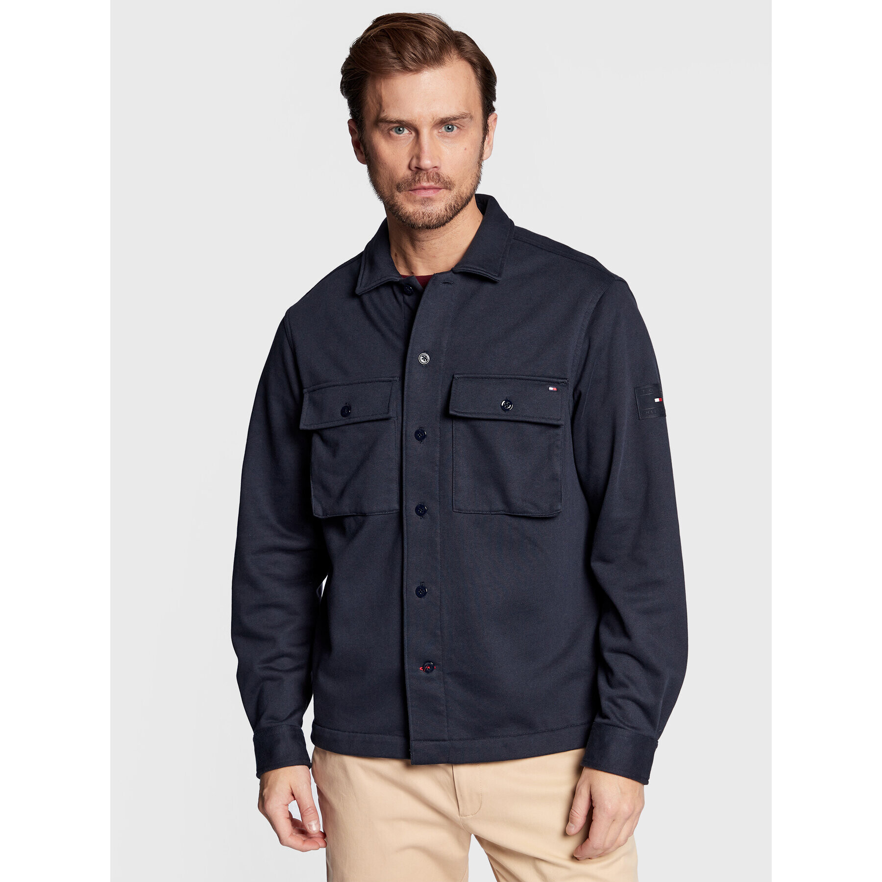 Tommy Hilfiger Риза MW0MW29173 Тъмносин Regular Fit - Pepit.bg