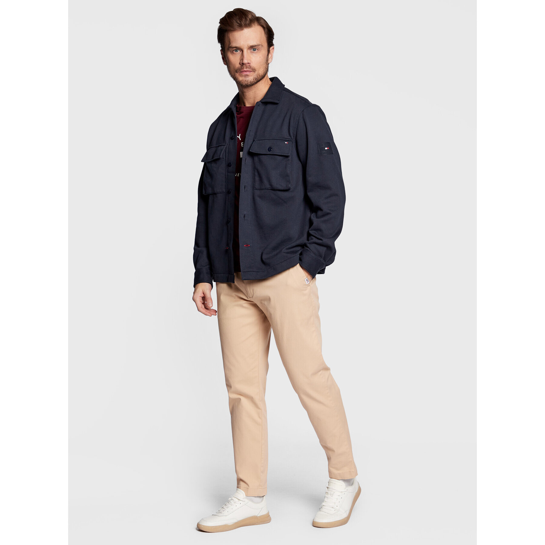 Tommy Hilfiger Риза MW0MW29173 Тъмносин Regular Fit - Pepit.bg