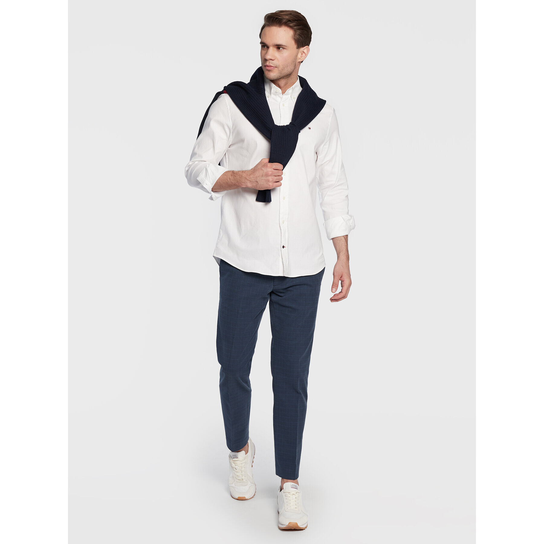 Tommy Hilfiger Риза MW0MW29969 Бял Regular Fit - Pepit.bg