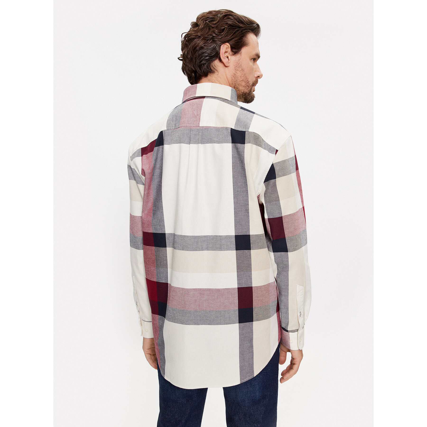 Tommy Hilfiger Риза MW0MW31833 Екрю Regular Fit - Pepit.bg