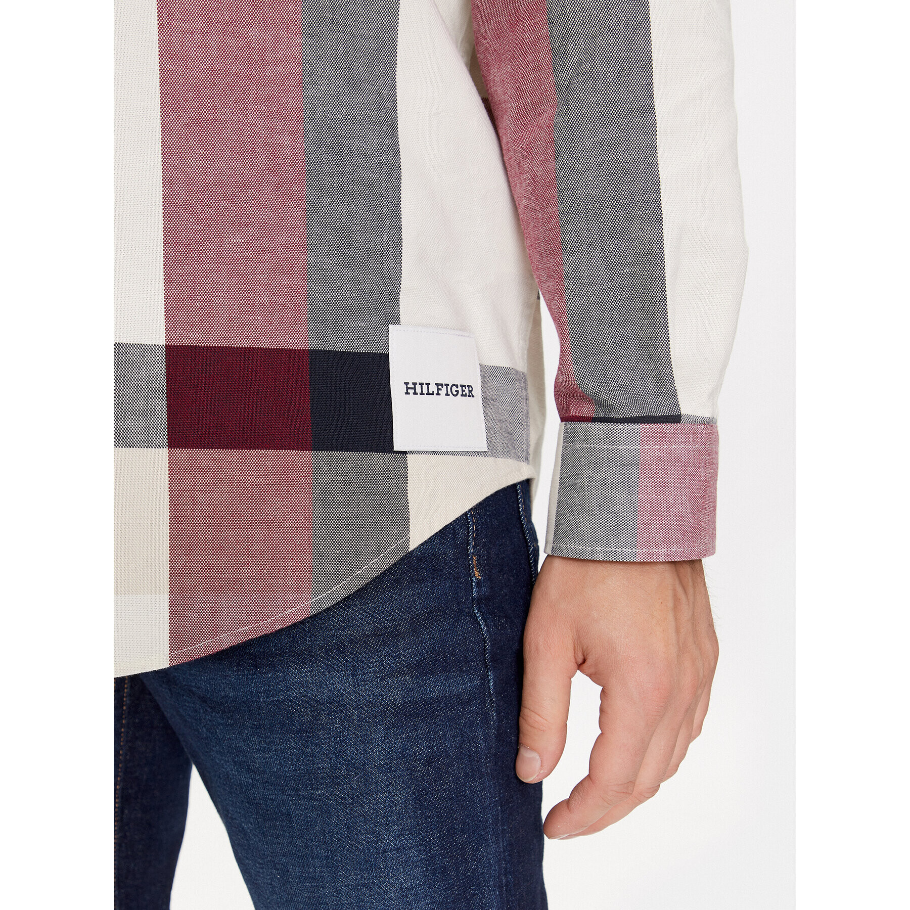 Tommy Hilfiger Риза MW0MW31833 Екрю Regular Fit - Pepit.bg