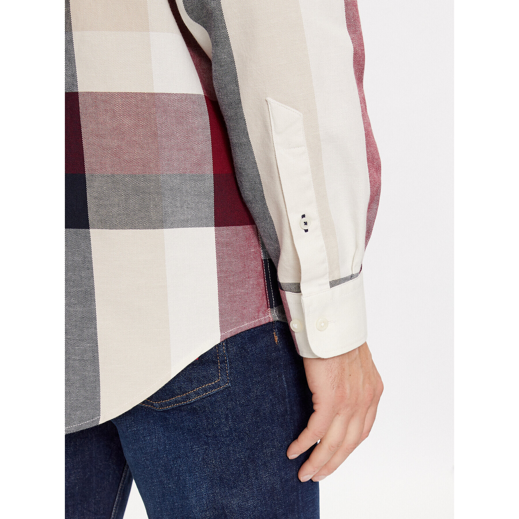 Tommy Hilfiger Риза MW0MW31833 Екрю Regular Fit - Pepit.bg