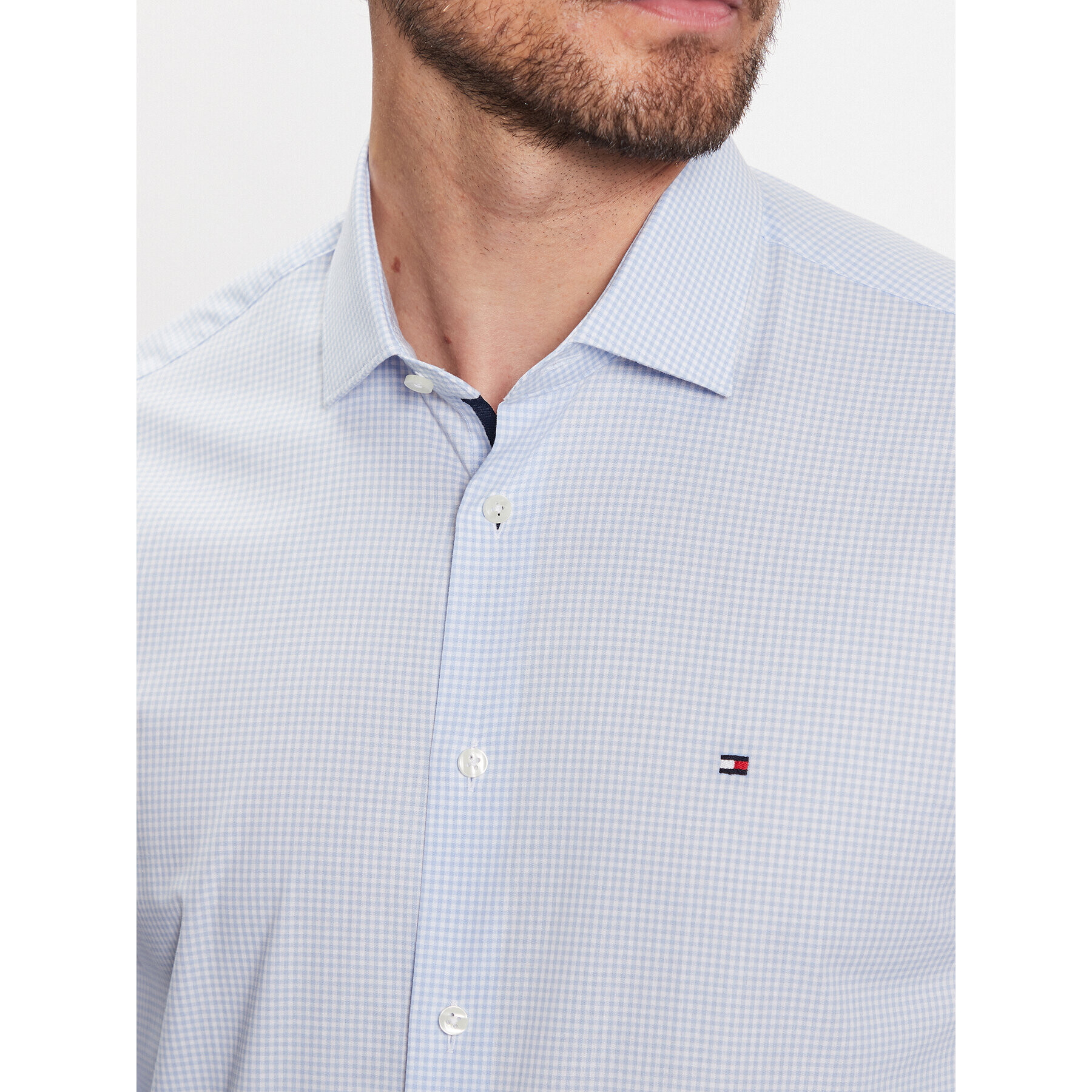 Tommy Hilfiger Риза MW0MW31845 Син Slim Fit - Pepit.bg