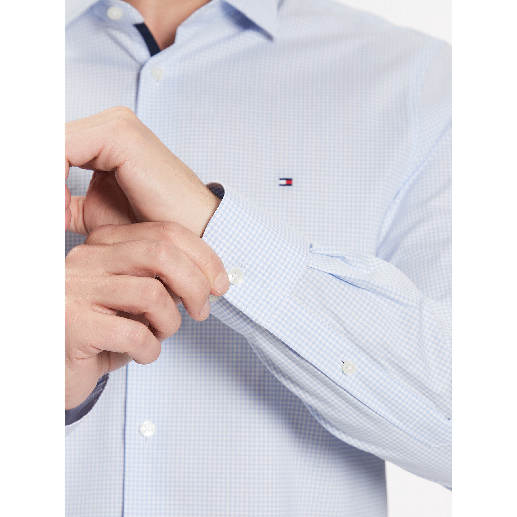Tommy Hilfiger Риза MW0MW31845 Син Slim Fit - Pepit.bg