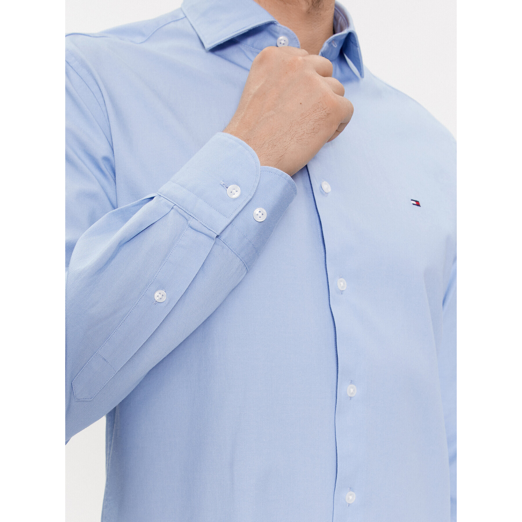 Tommy Hilfiger Риза MW0MW31856 Син Slim Fit - Pepit.bg