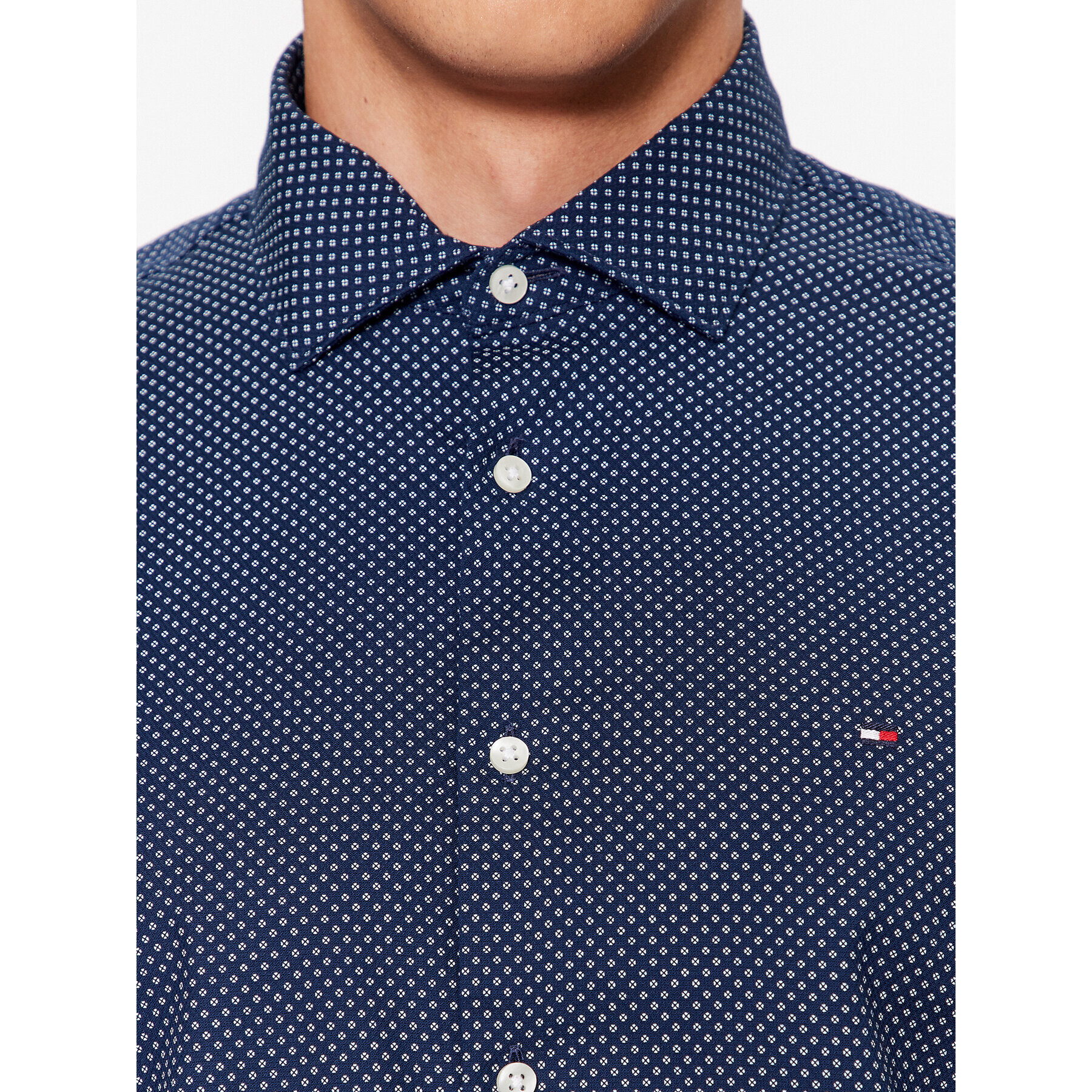 Tommy Hilfiger Риза MW0MW32857 Син Slim Fit - Pepit.bg