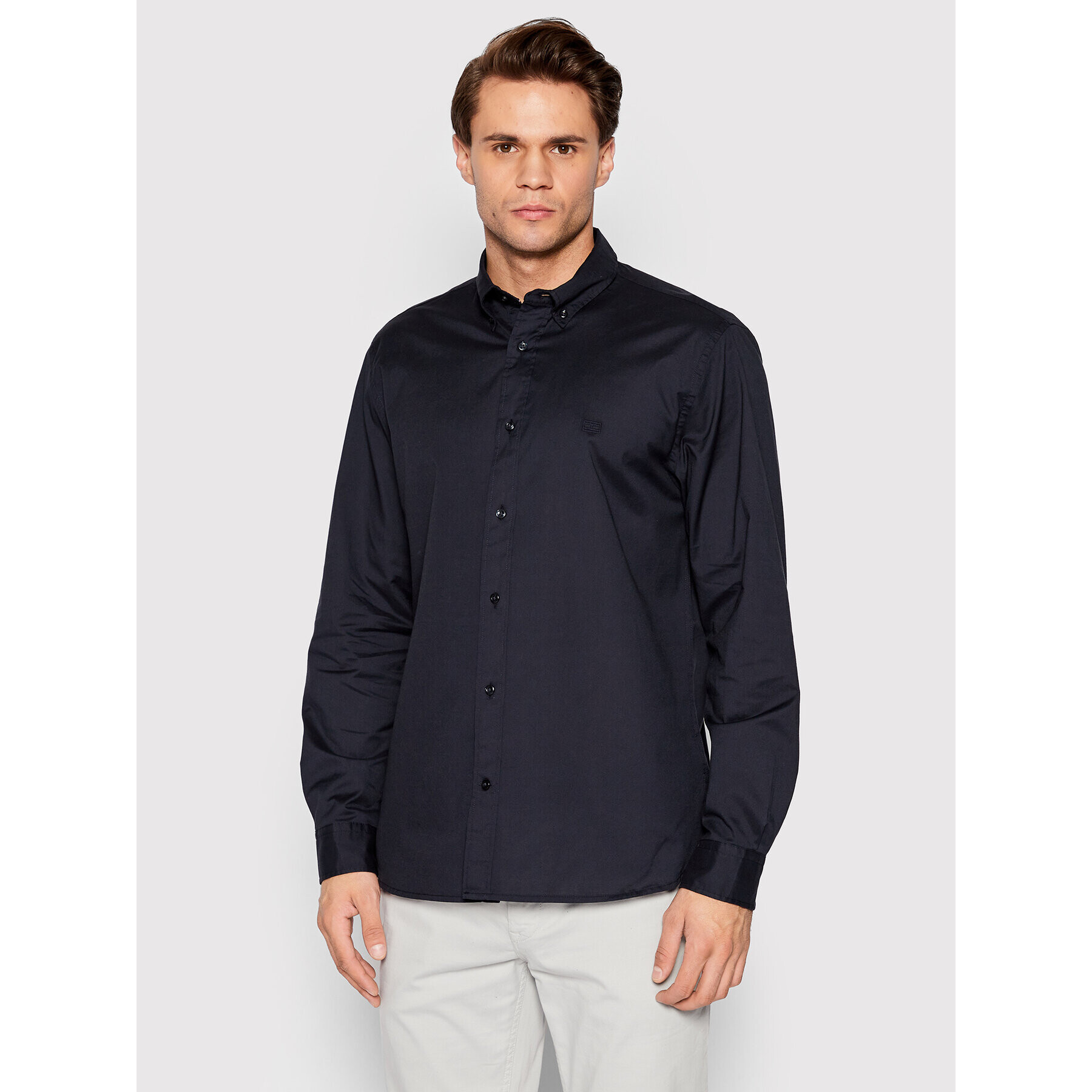 Tommy Hilfiger Риза Natural Soft Poplin MW0MW26394 Тъмносин Regular Fit - Pepit.bg