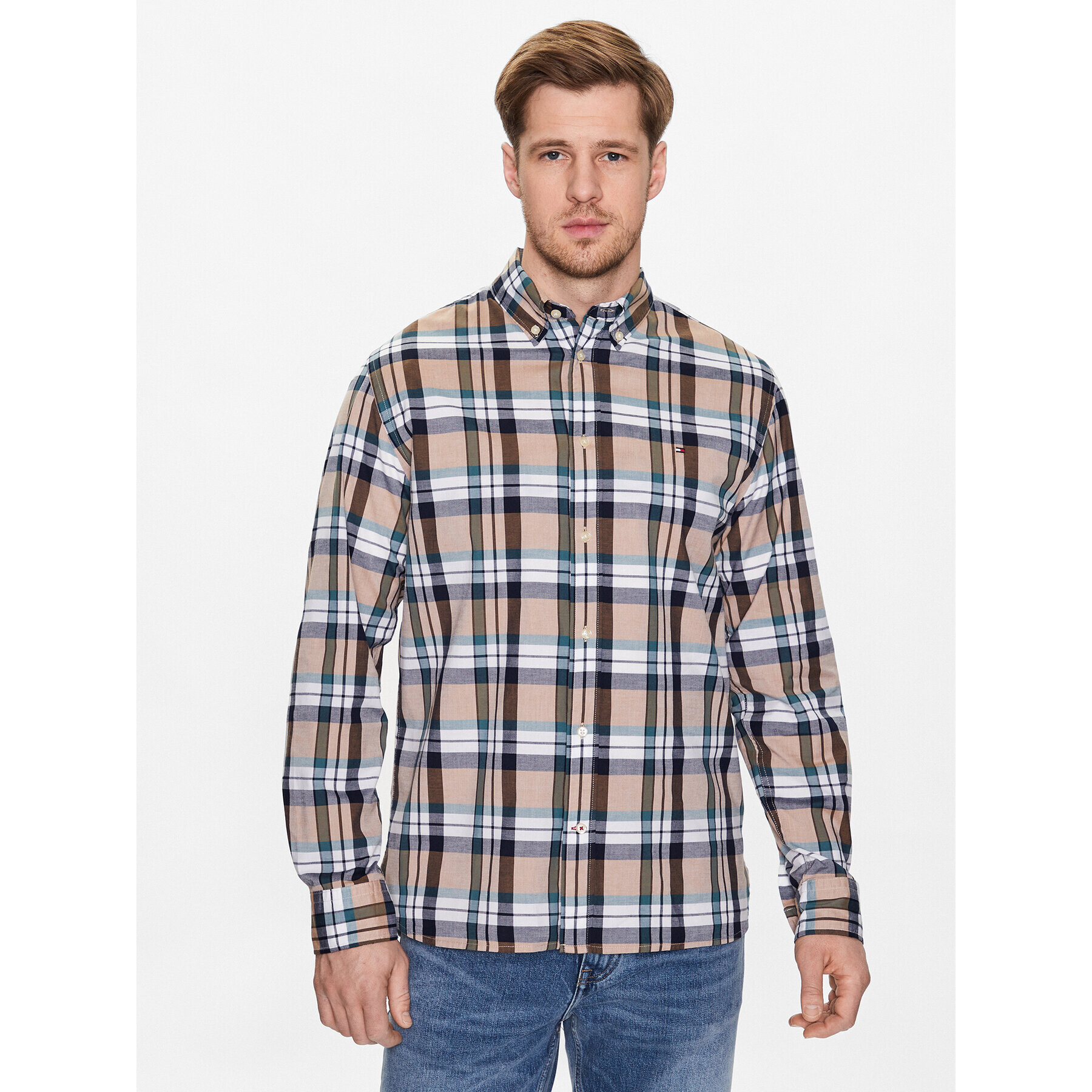 Tommy Hilfiger Риза Natural Soft Tartan MW0MW30683 Цветен Regular Fit - Pepit.bg