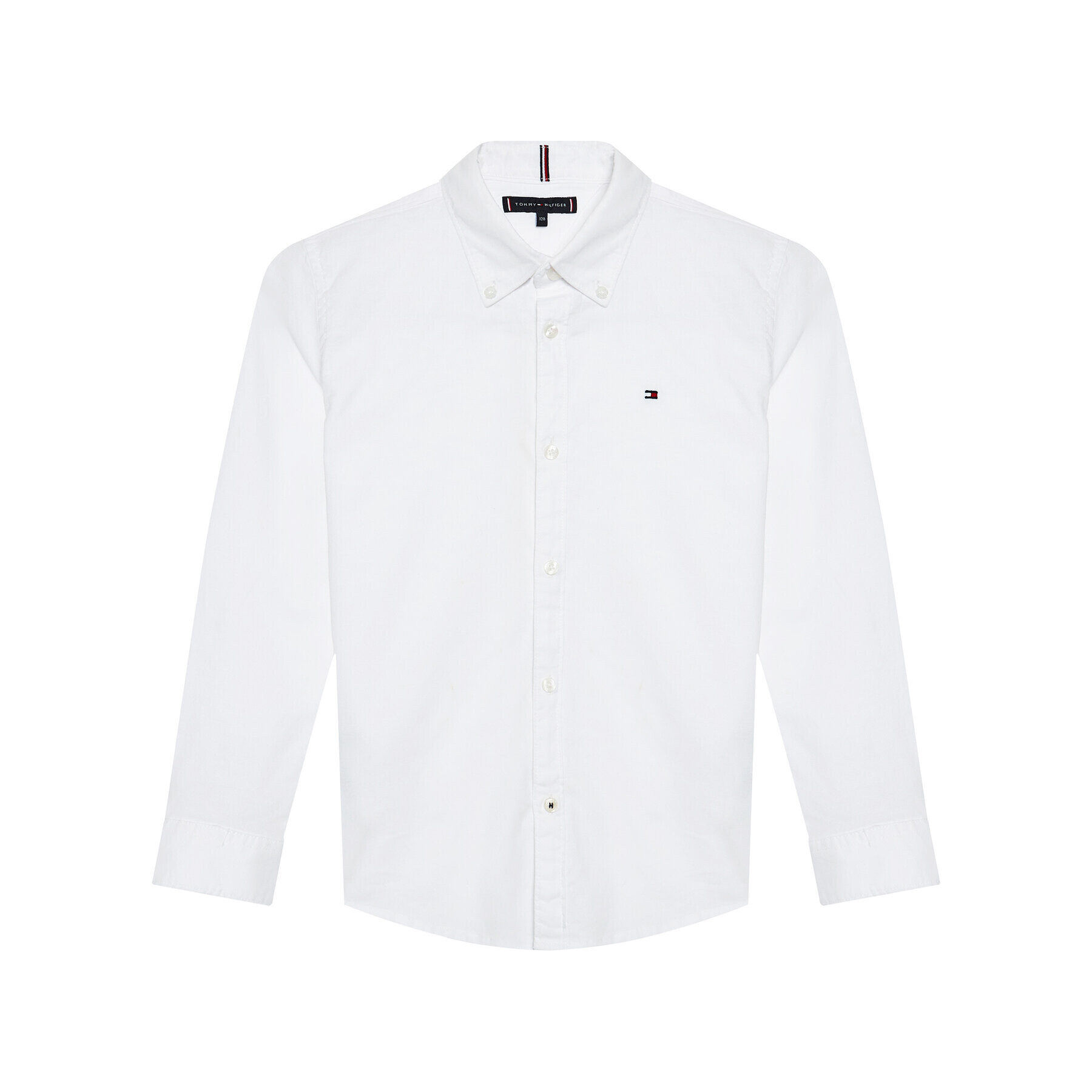 Tommy Hilfiger Риза Oxford KB0KB06964 D Бял Regular Fit - Pepit.bg