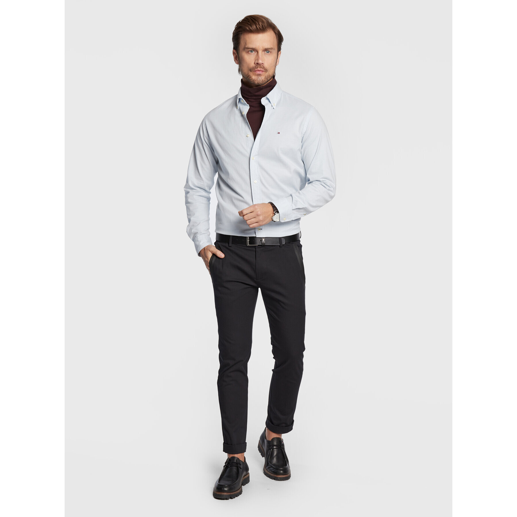 Tommy Hilfiger Риза Oxford MW0MW25037 Син Regular Fit - Pepit.bg