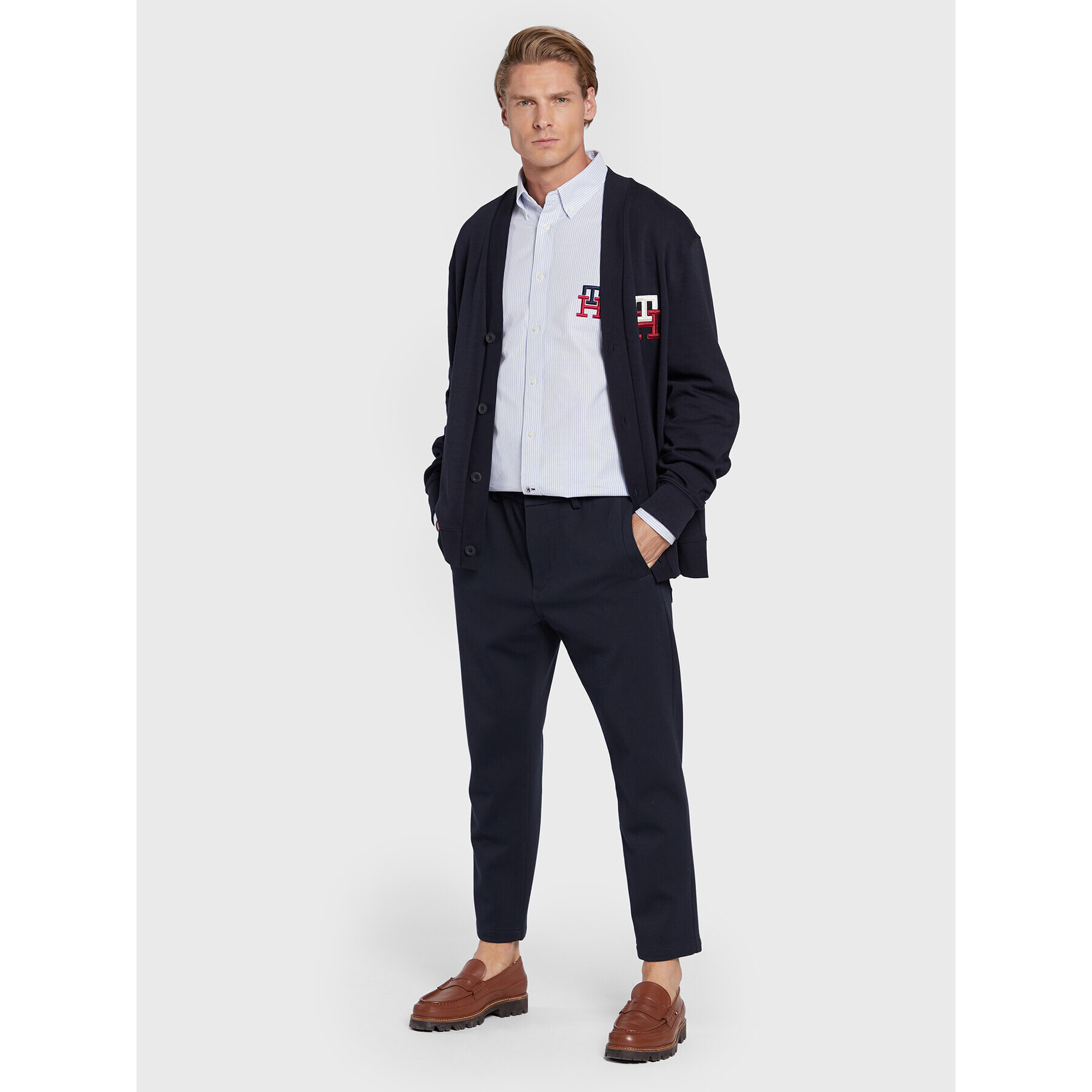 Tommy Hilfiger Риза Oxford MW0MW29252 Син Regular Fit - Pepit.bg