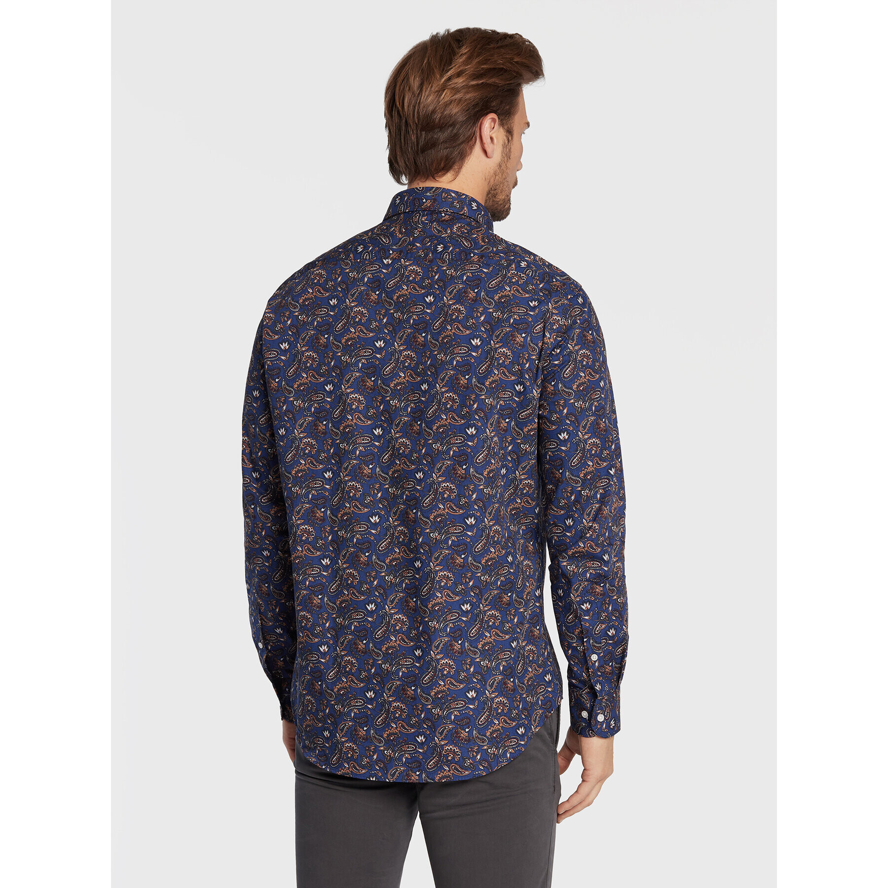 Tommy Hilfiger Риза Paisley Print MW0MW28498 Тъмносин Regular Fit - Pepit.bg