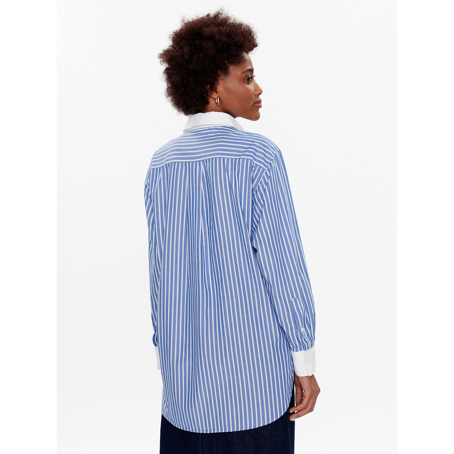 Tommy Hilfiger Риза Prep Stp WW0WW37142 Син Oversize - Pepit.bg
