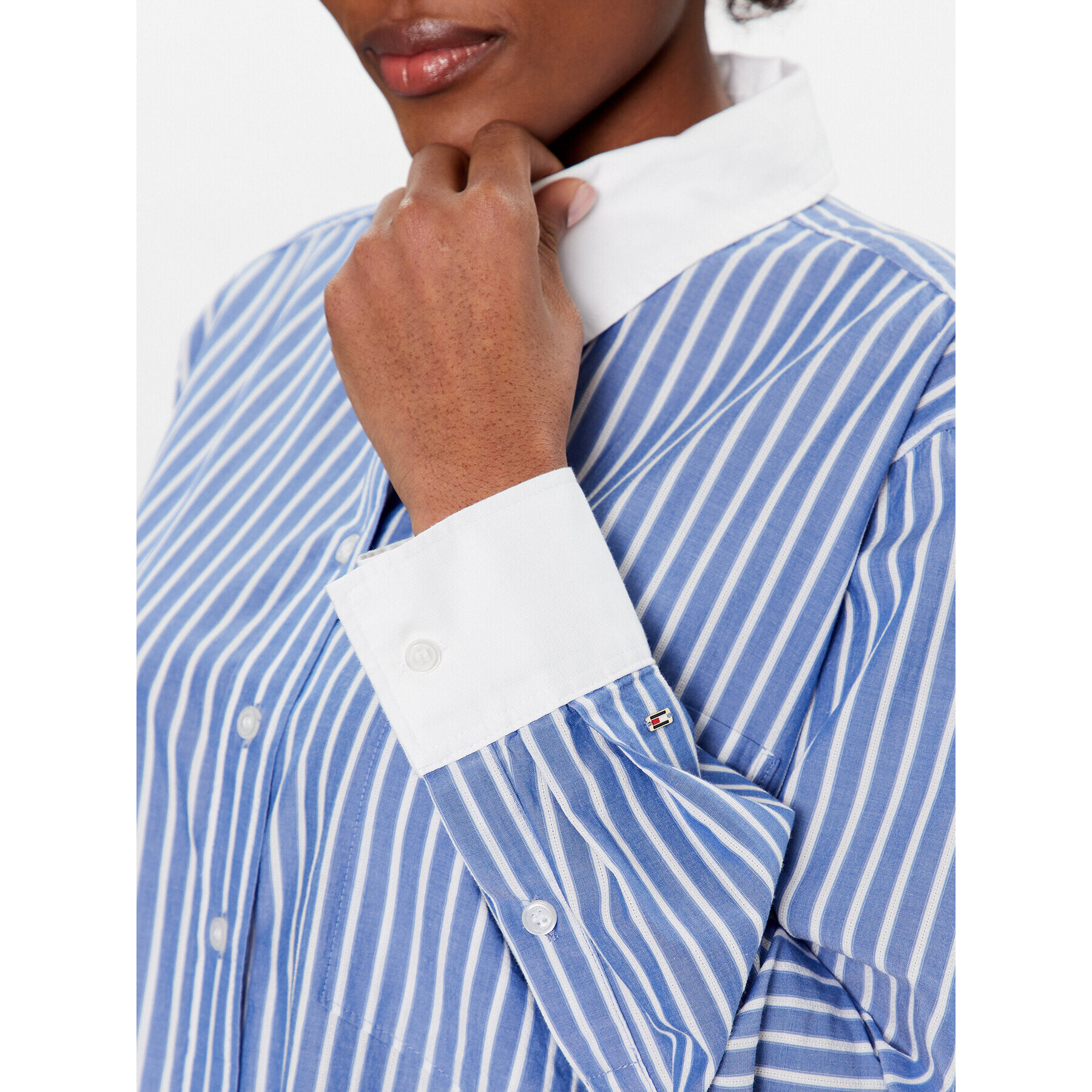 Tommy Hilfiger Риза Prep Stp WW0WW37142 Син Oversize - Pepit.bg