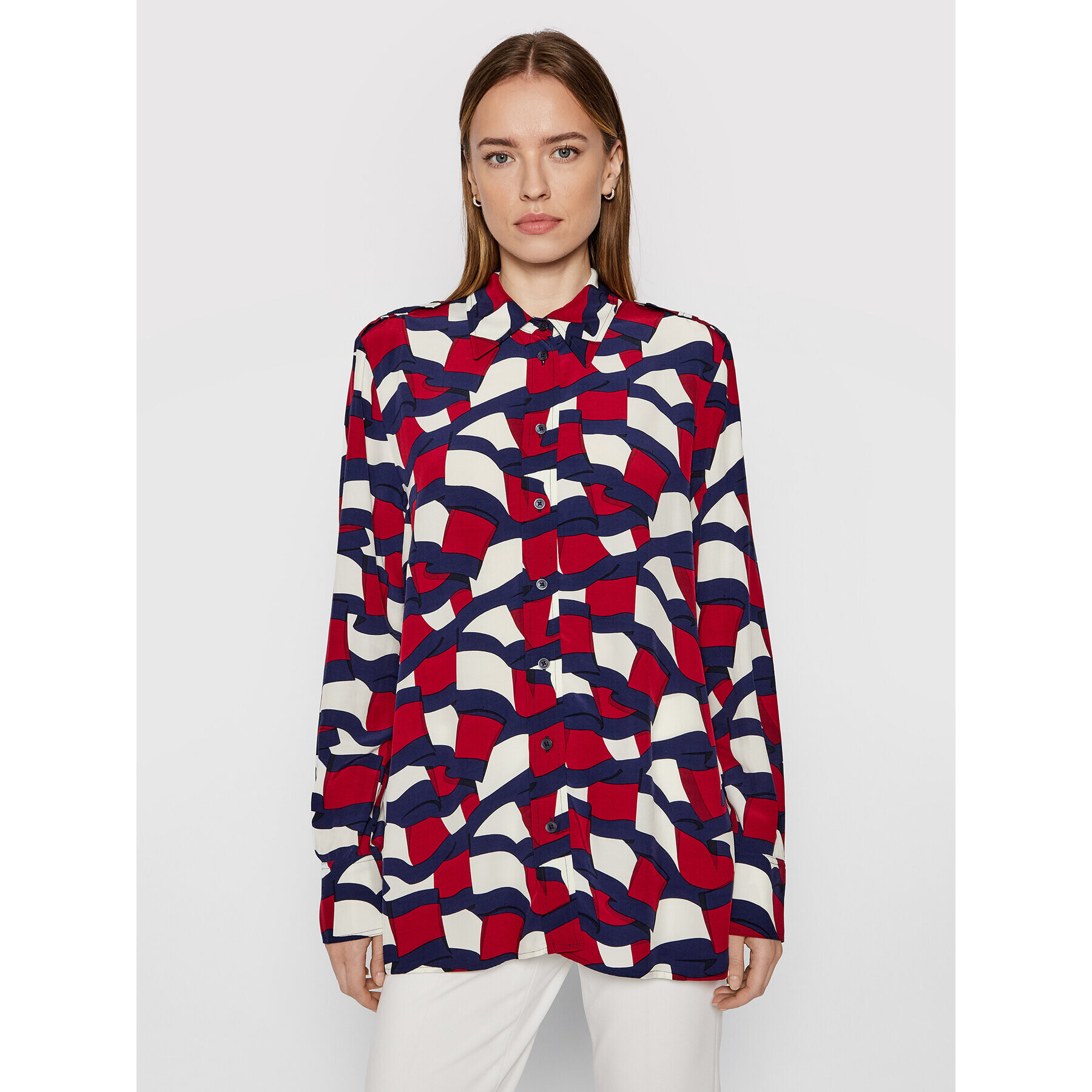 Tommy Hilfiger Риза Printed WW0WW31447 Цветен Regular Fit - Pepit.bg