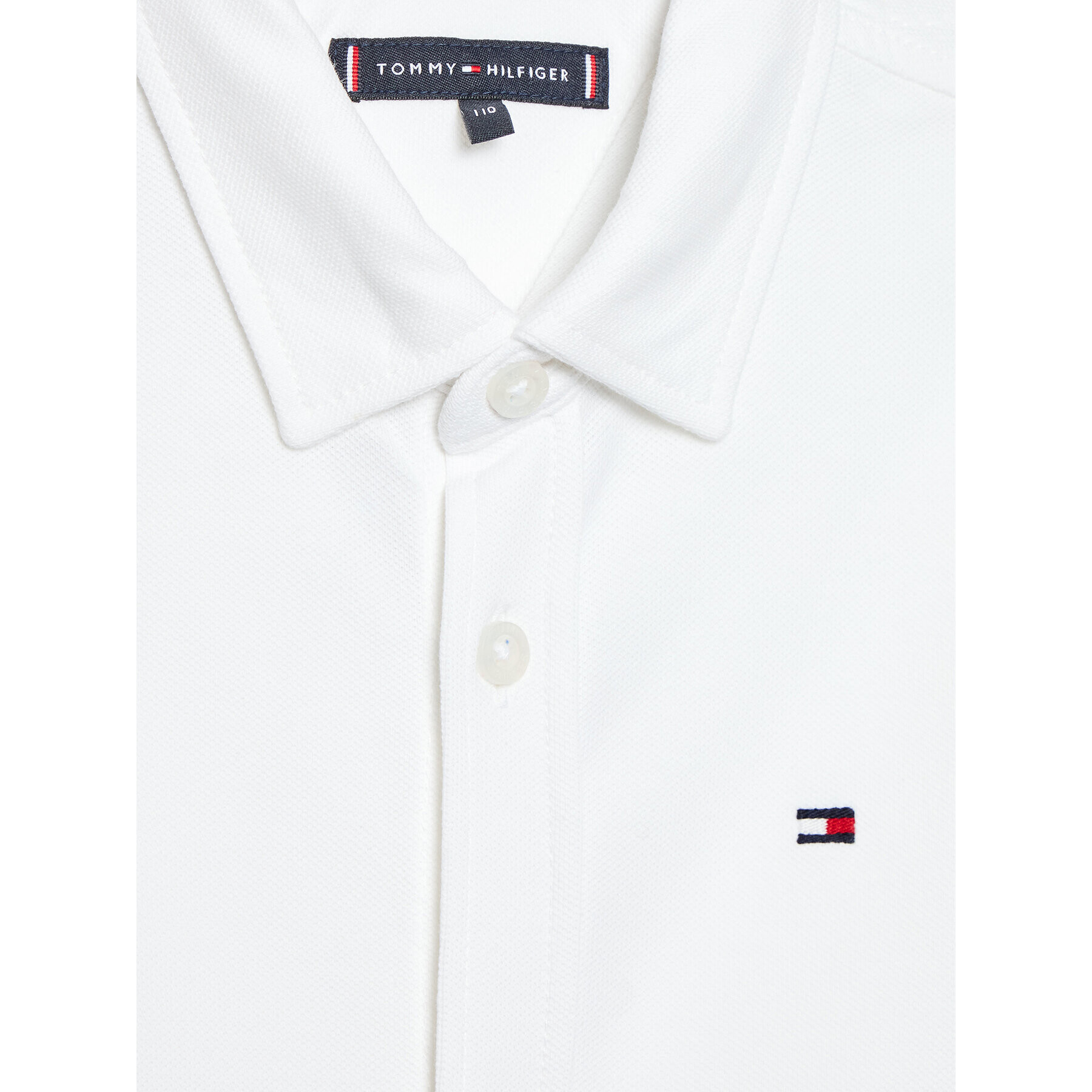 Tommy Hilfiger Риза Solid Pique KB0KB07507 Бял Regular Fit - Pepit.bg