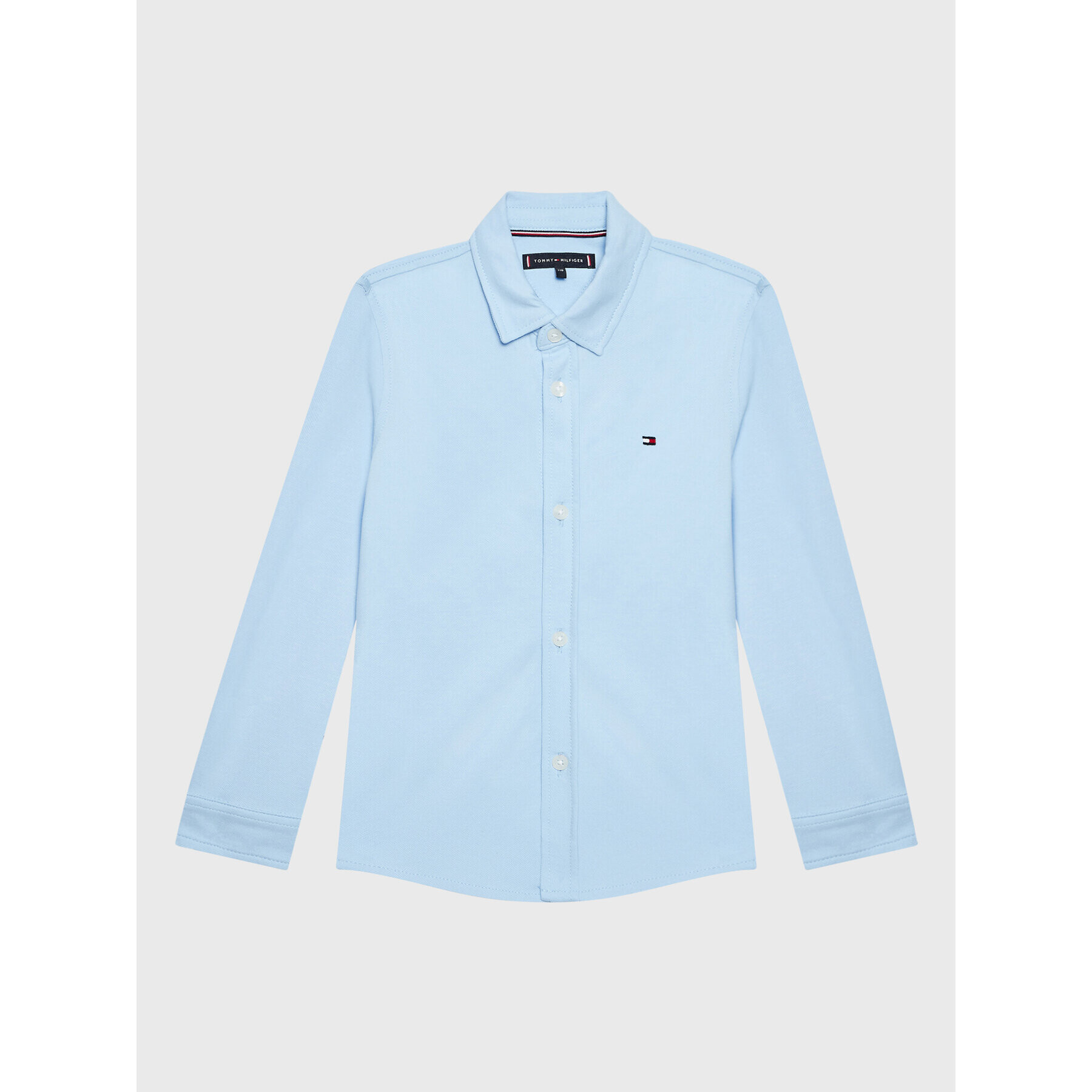Tommy Hilfiger Риза Solid Pique KB0KB07507 Син Regular Fit - Pepit.bg