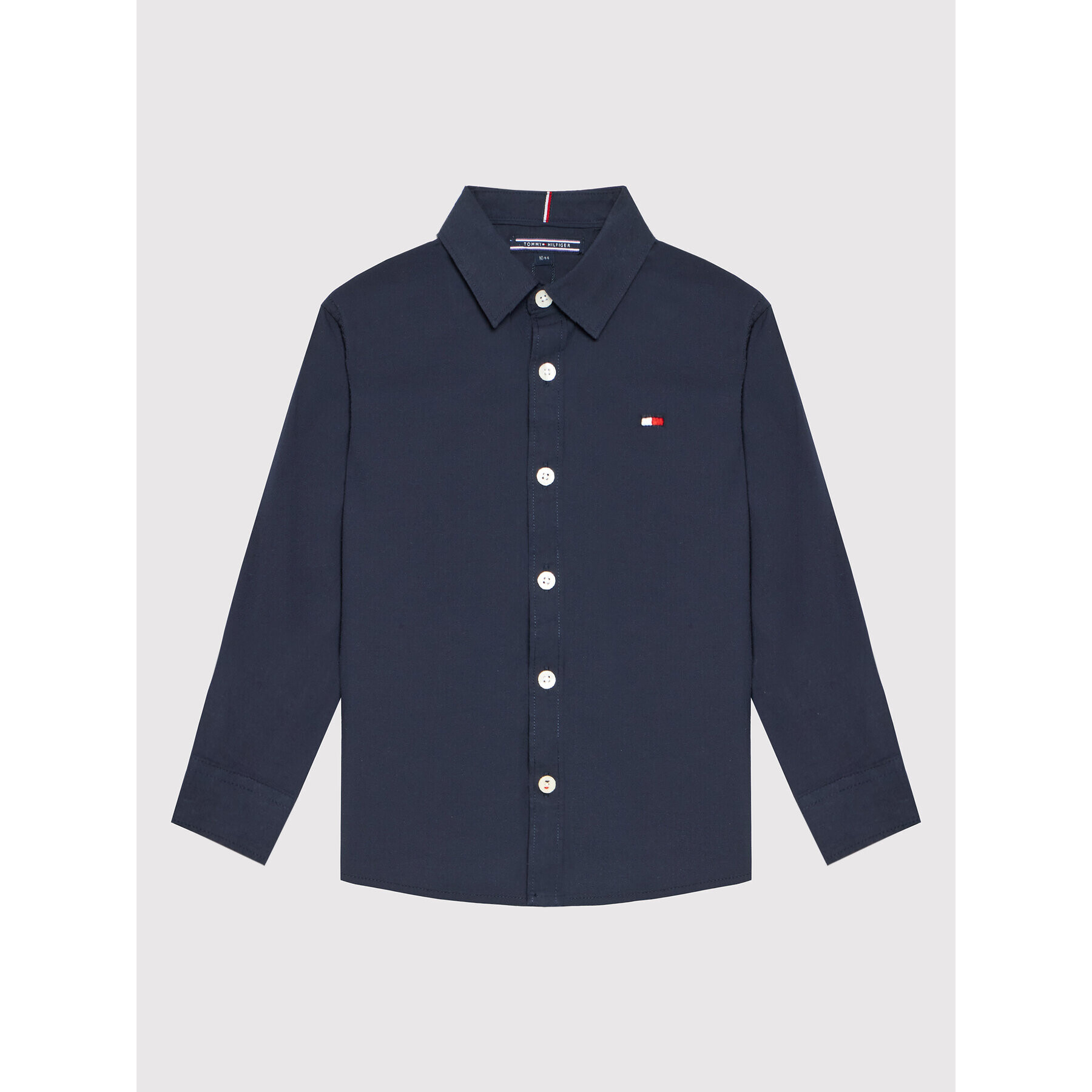 Tommy Hilfiger Риза Solid Poplin KB0KB06965 D Тъмносин Slim Fit - Pepit.bg