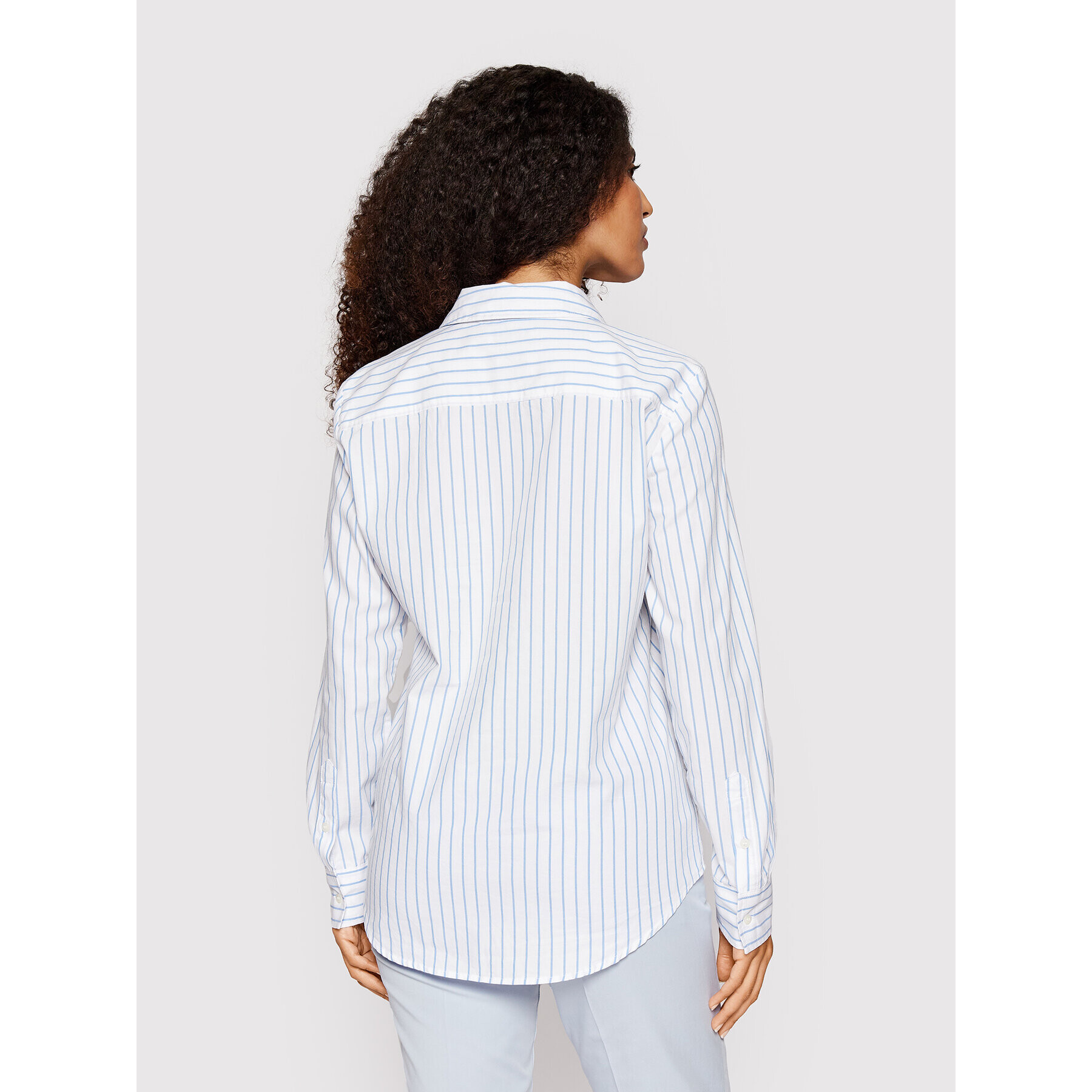 Tommy Hilfiger Риза Stripe Oxford WW0WW35277 Бял Regular Fit - Pepit.bg