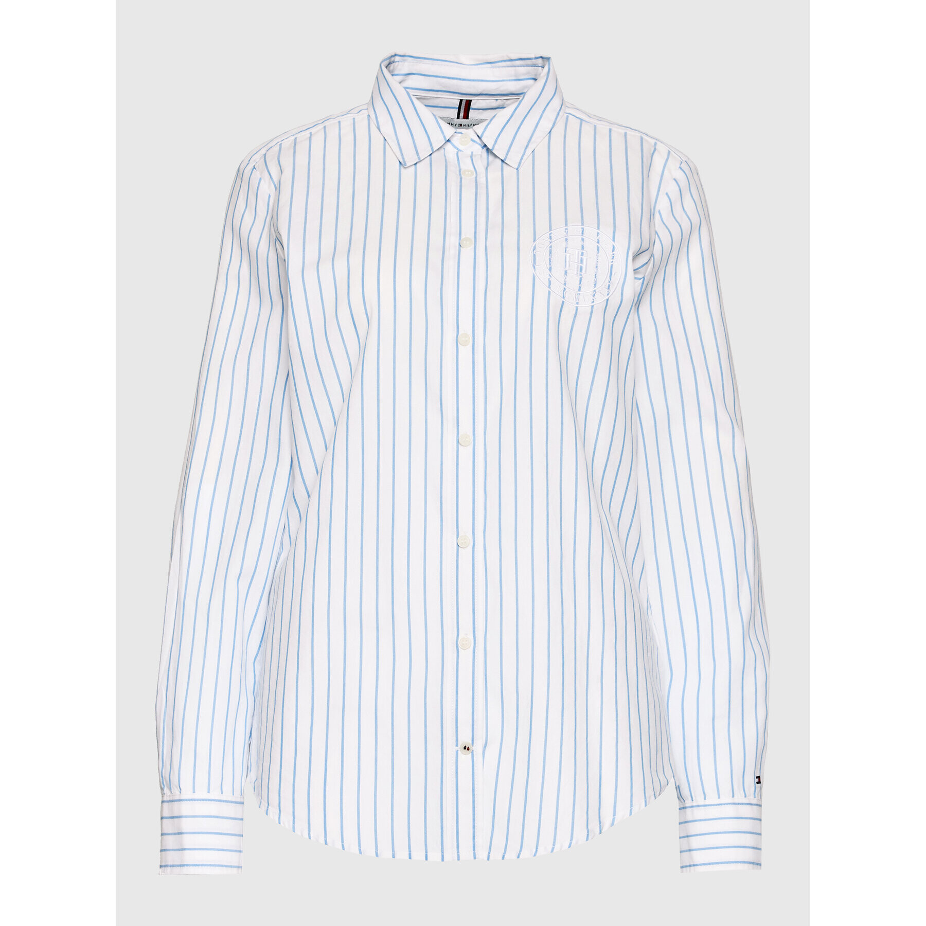 Tommy Hilfiger Риза Stripe Oxford WW0WW35277 Бял Regular Fit - Pepit.bg
