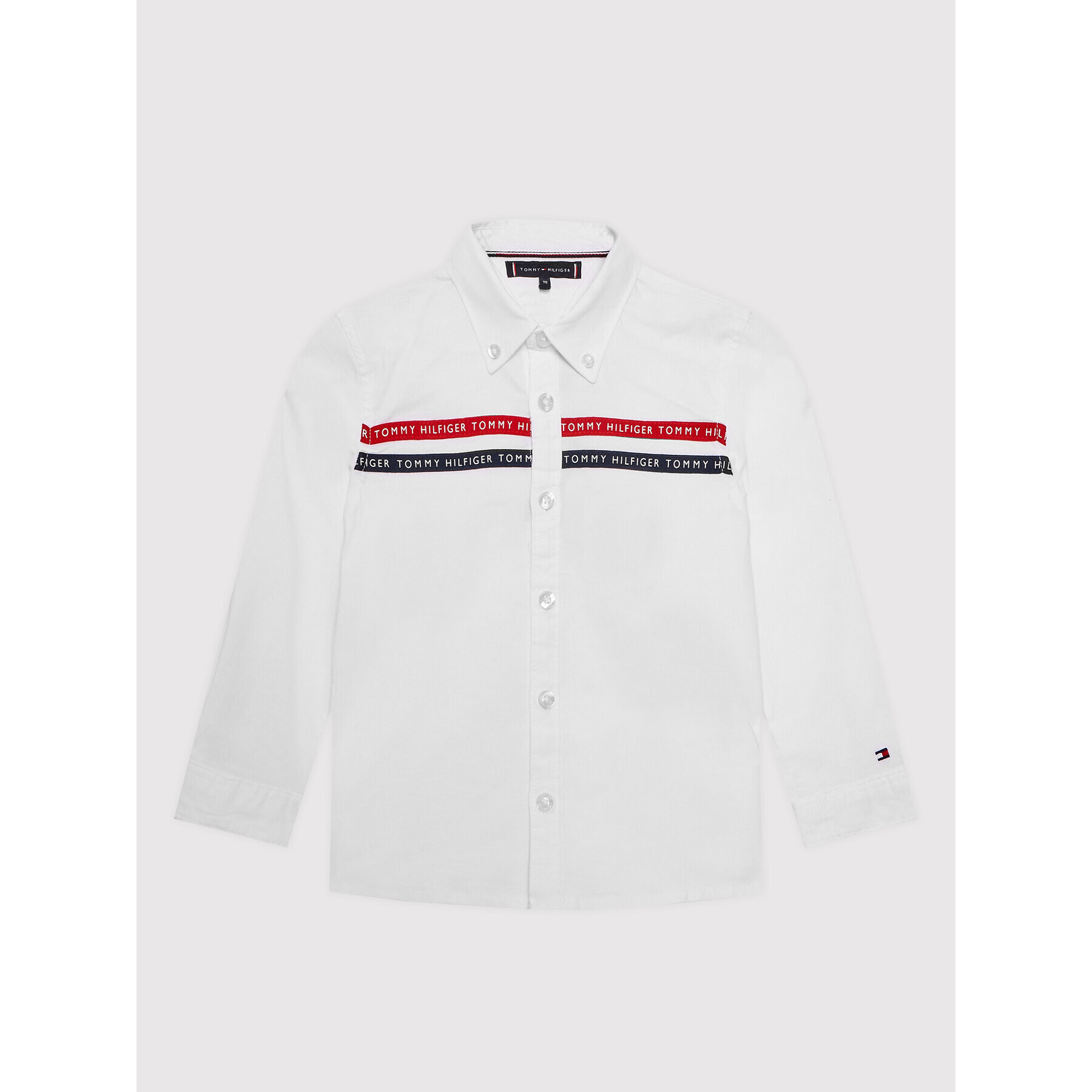 Tommy Hilfiger Риза Tape Oxford KB0KB07434 D Бял Regular Fit - Pepit.bg