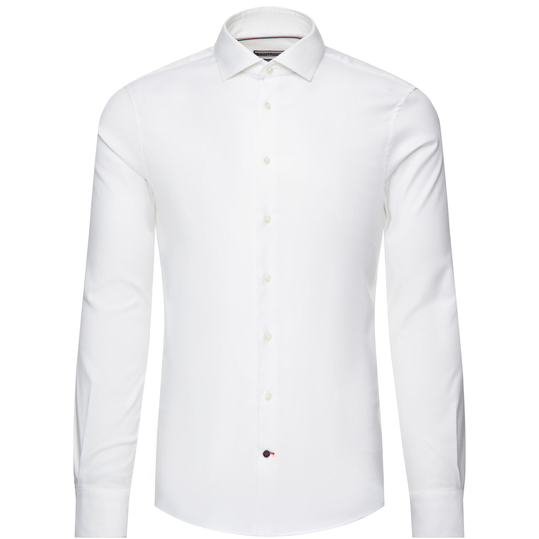 Tommy Hilfiger Риза TT0TT01941 Бял Slim Fit - Pepit.bg