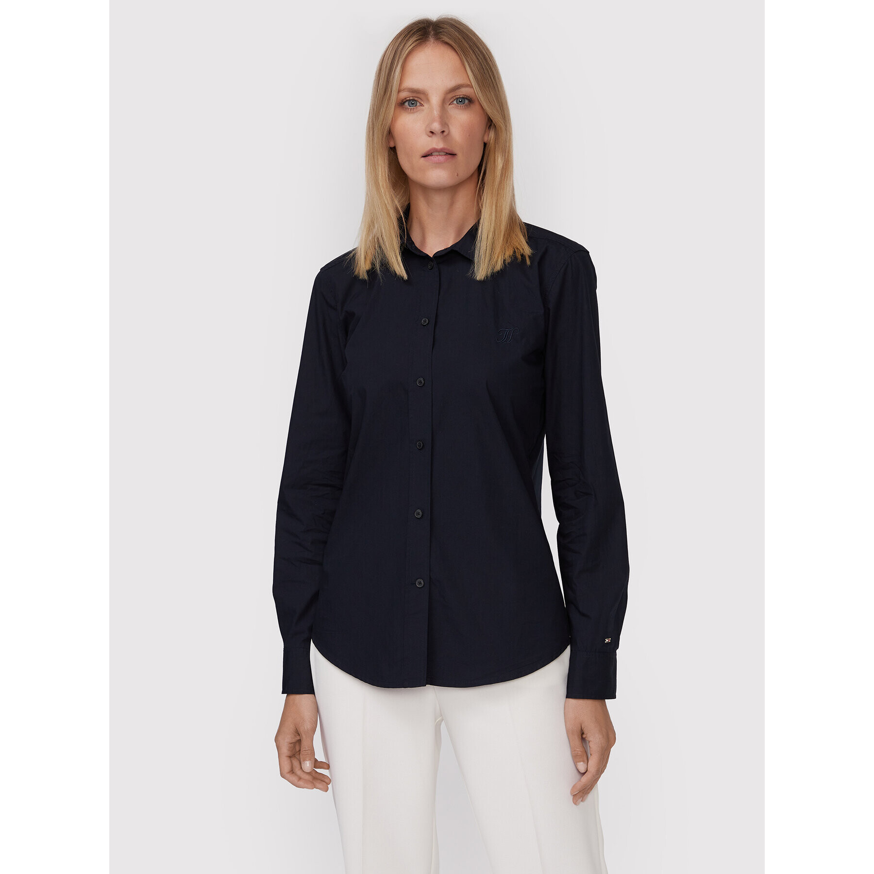 Tommy Hilfiger Риза WW0WW36431 Тъмносин Regular Fit - Pepit.bg
