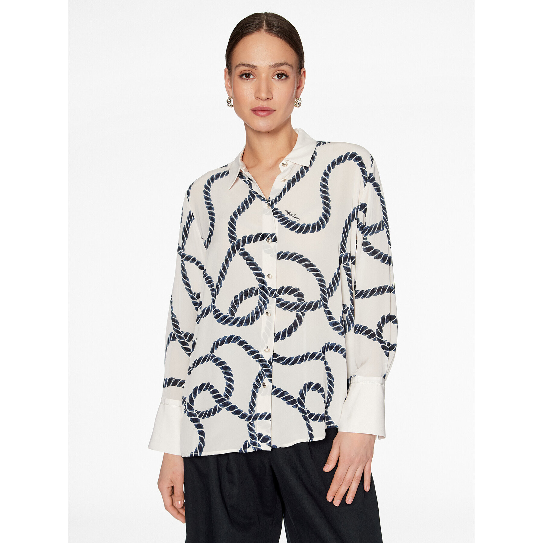 Tommy Hilfiger Риза WW0WW39337 Бял Relaxed Fit - Pepit.bg