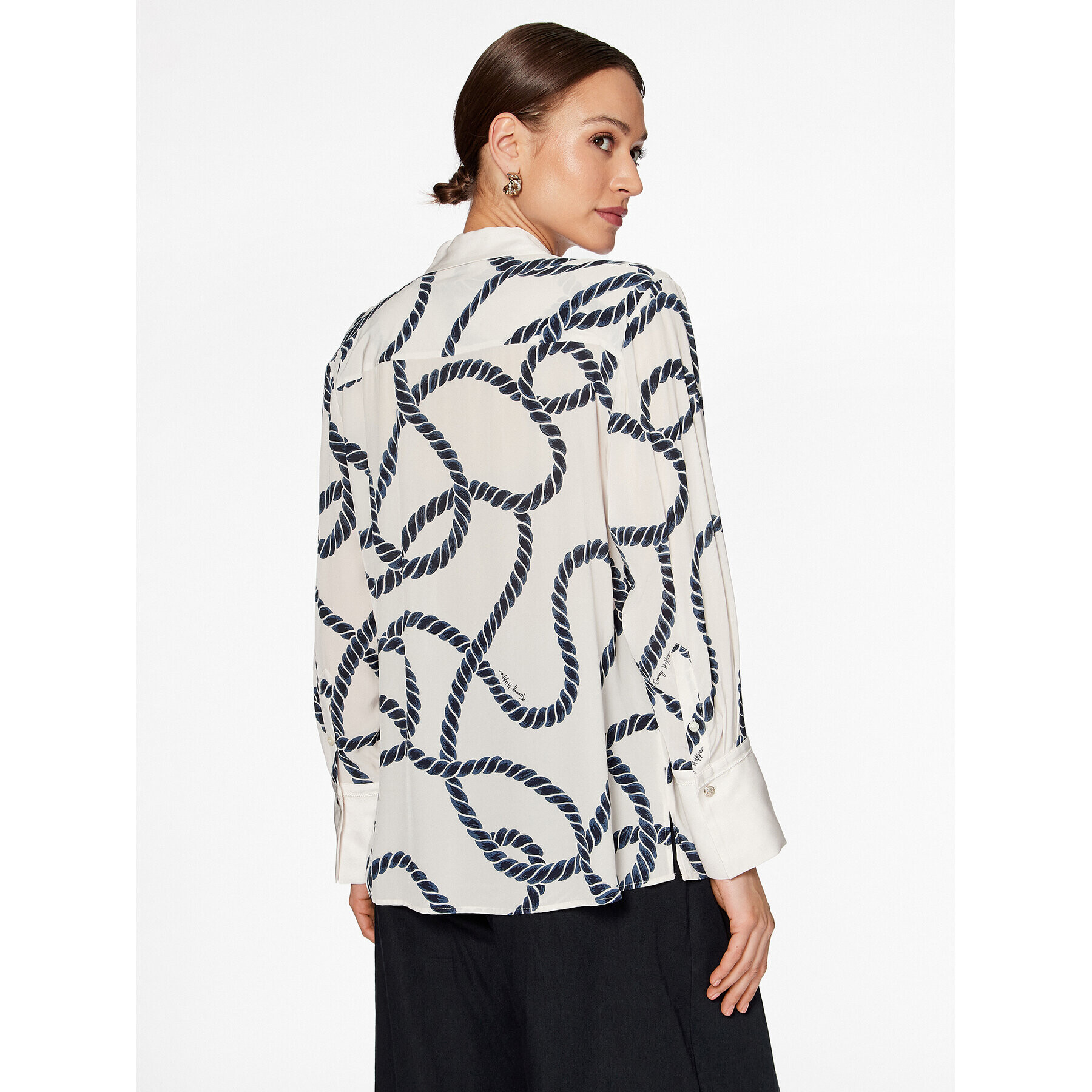 Tommy Hilfiger Риза WW0WW39337 Бял Relaxed Fit - Pepit.bg